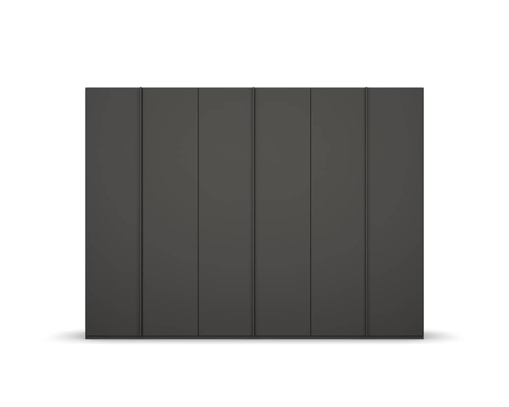 6-türiger Kleiderschrank SKAT Meridian von Rauch - Alpinweiß, Seidengrau, Graphit, Soft-Close, Made in Germany
