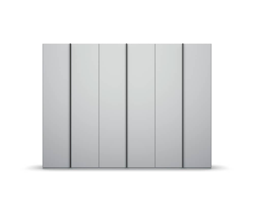 6-türiger Kleiderschrank SKAT Meridian von Rauch - Alpinweiß, Seidengrau, Graphit, Soft-Close, Made in Germany