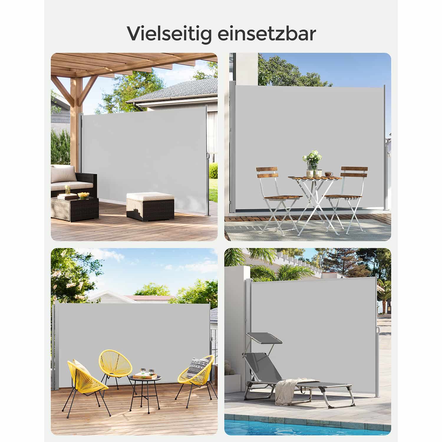 Seitenmarkise ausziehbar 200 x 350 cm für Balkon-B34GSA505G03 Seitenmarkise ausziehbar 200 x 350 cm für Balkon-B34GSA505G03