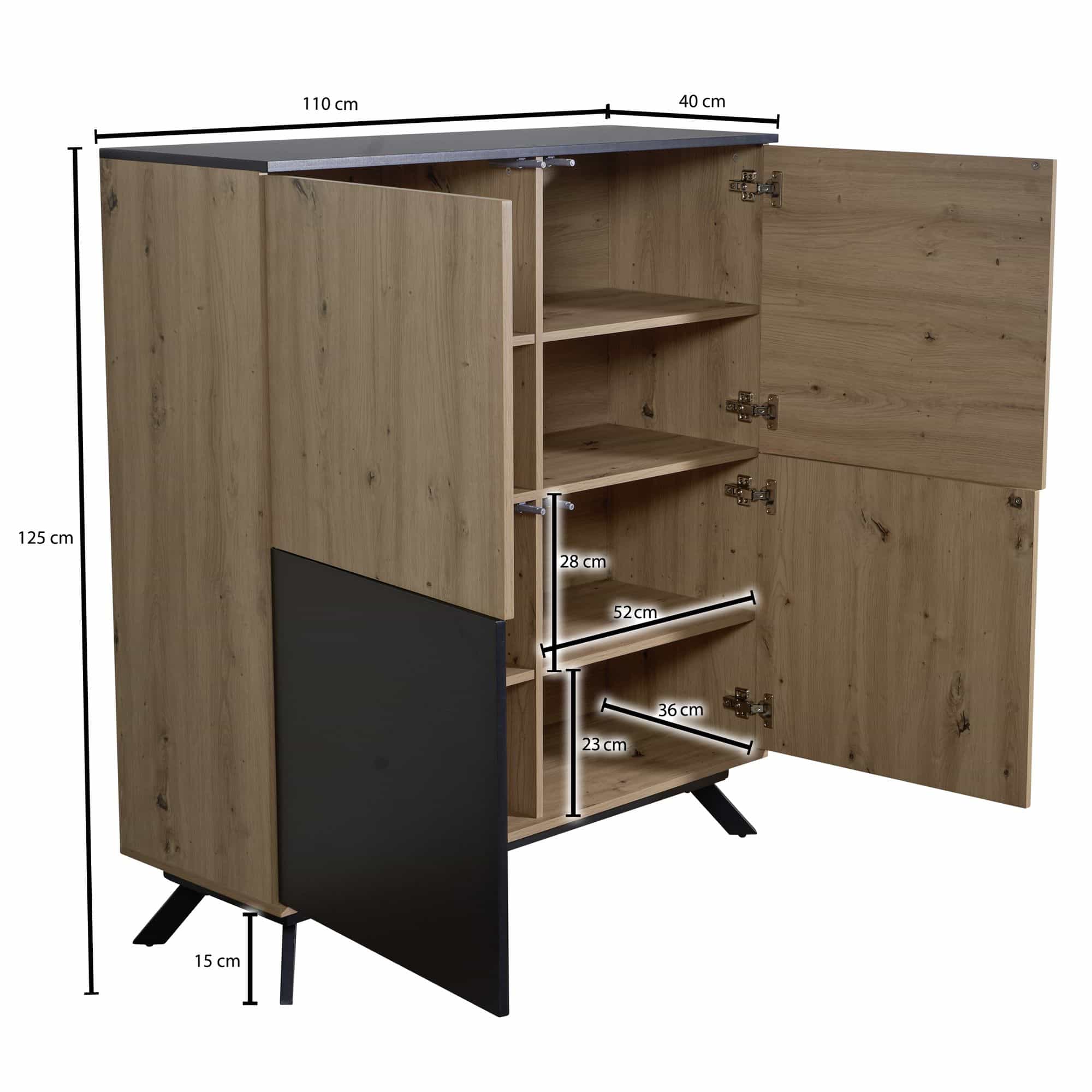 74442-Wohnling-Sideboard-110x40x125-cm-WL6-661-WL6-661 Sideboard 110x40x125 cm
