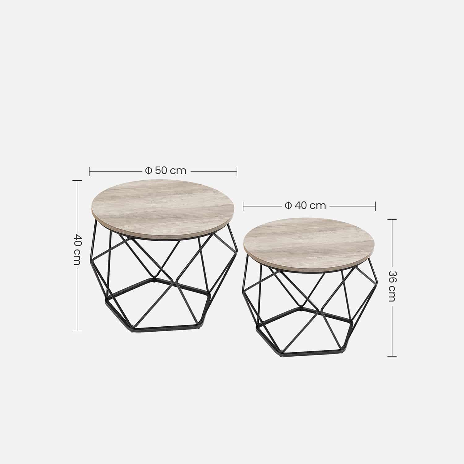 Kleiner Couchtisch 2er Set-B34LET040B02 Kleiner Couchtisch 2er Set-B34LET040B02