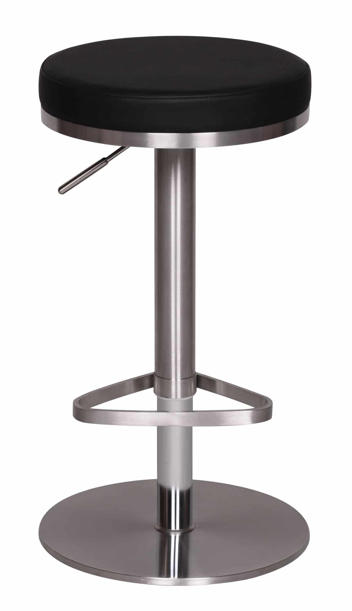 Barhocker WL1.293 Schwarz Edelstahl höhenverstellbare Sitzhöhe 57 - 82 cm Barhocker WL1.293 Schwarz Edelstahl höhenverstellbare Sitzhöhe 57 - 82 cm