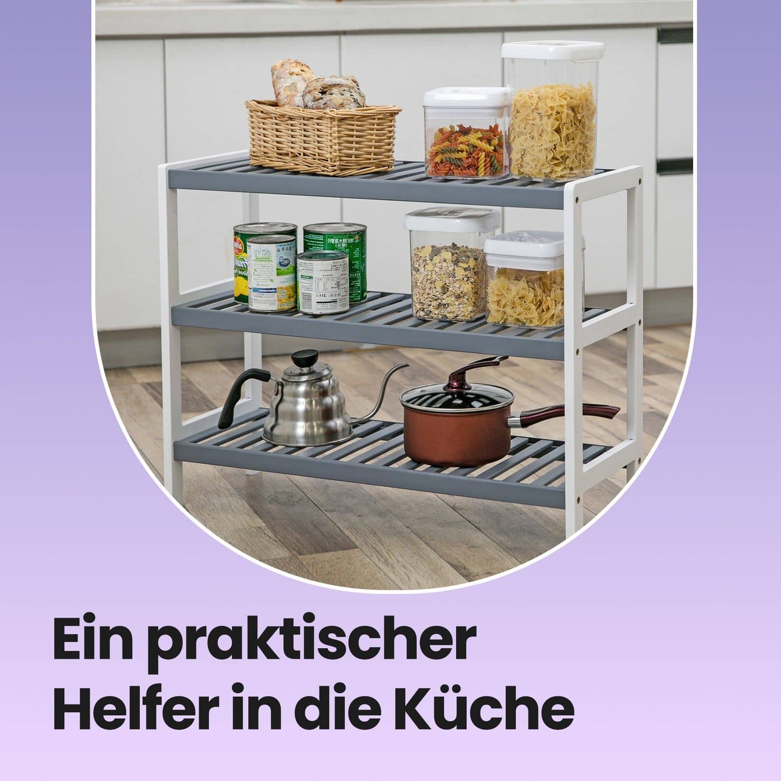 Schuhregal aus Bambus mit 3 Ebenen Schuhregal aus Bambus mit 3 Ebenen