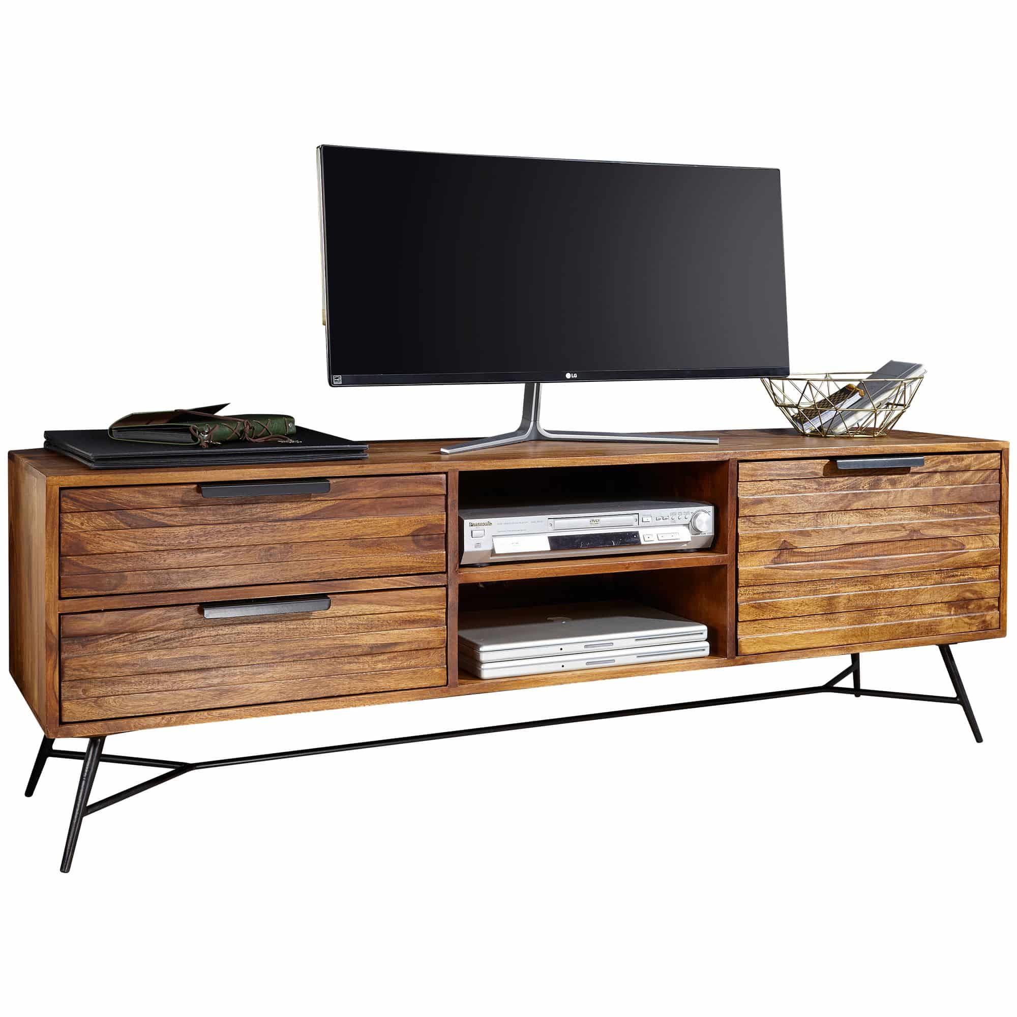 47226-WOHNLING-Lowboard-NISHAN-160x40x54-cm-Shees_7 Lowboard NISHAN 160x54x40 cm Sheesham Massiv Holz