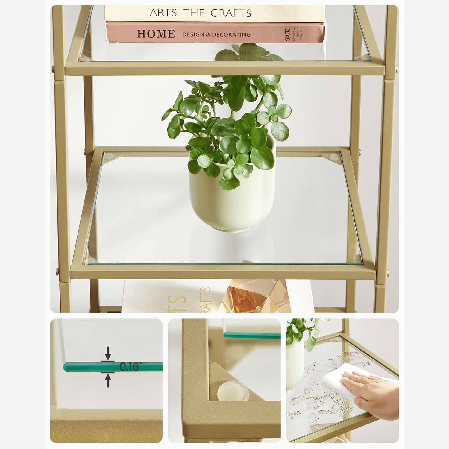 LGT029A01-6NzuNAkIxHCmyq Standregal mit 5 Glasablagen