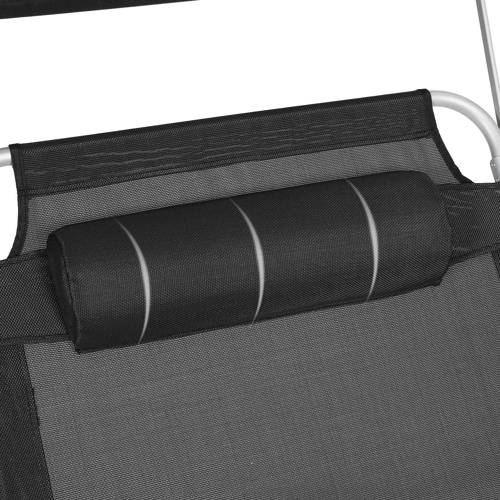 Gartenliege mit Blende Schwarz-B34GCB22BK Gartenliege mit Blende Schwarz-B34GCB22BK