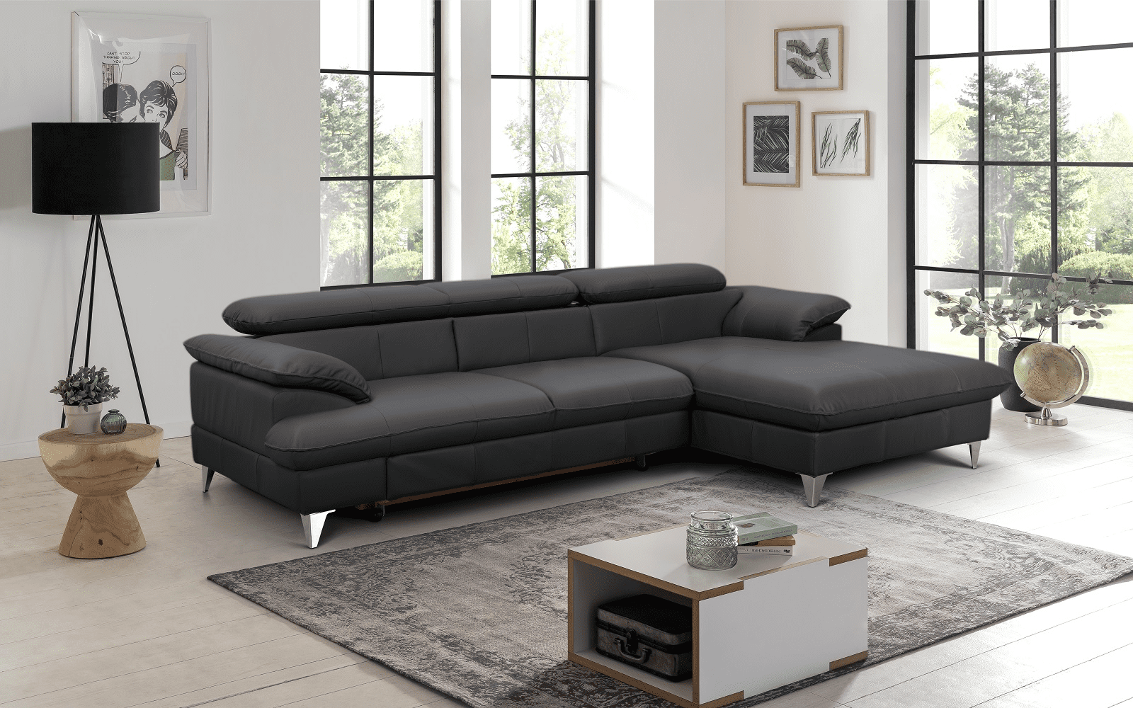David Ecksofa Echtleder – Schlafsofa mit Bettkasten David Ecksofa Echtleder – Schlafsofa mit Bettkasten