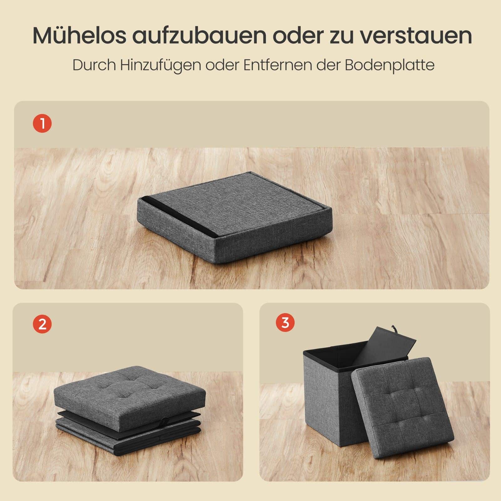 Sitzhocker, Sitzbank mit Stauraum, 30 x 30 cm Sitzhocker, Sitzbank mit Stauraum, 30 x 30 cm