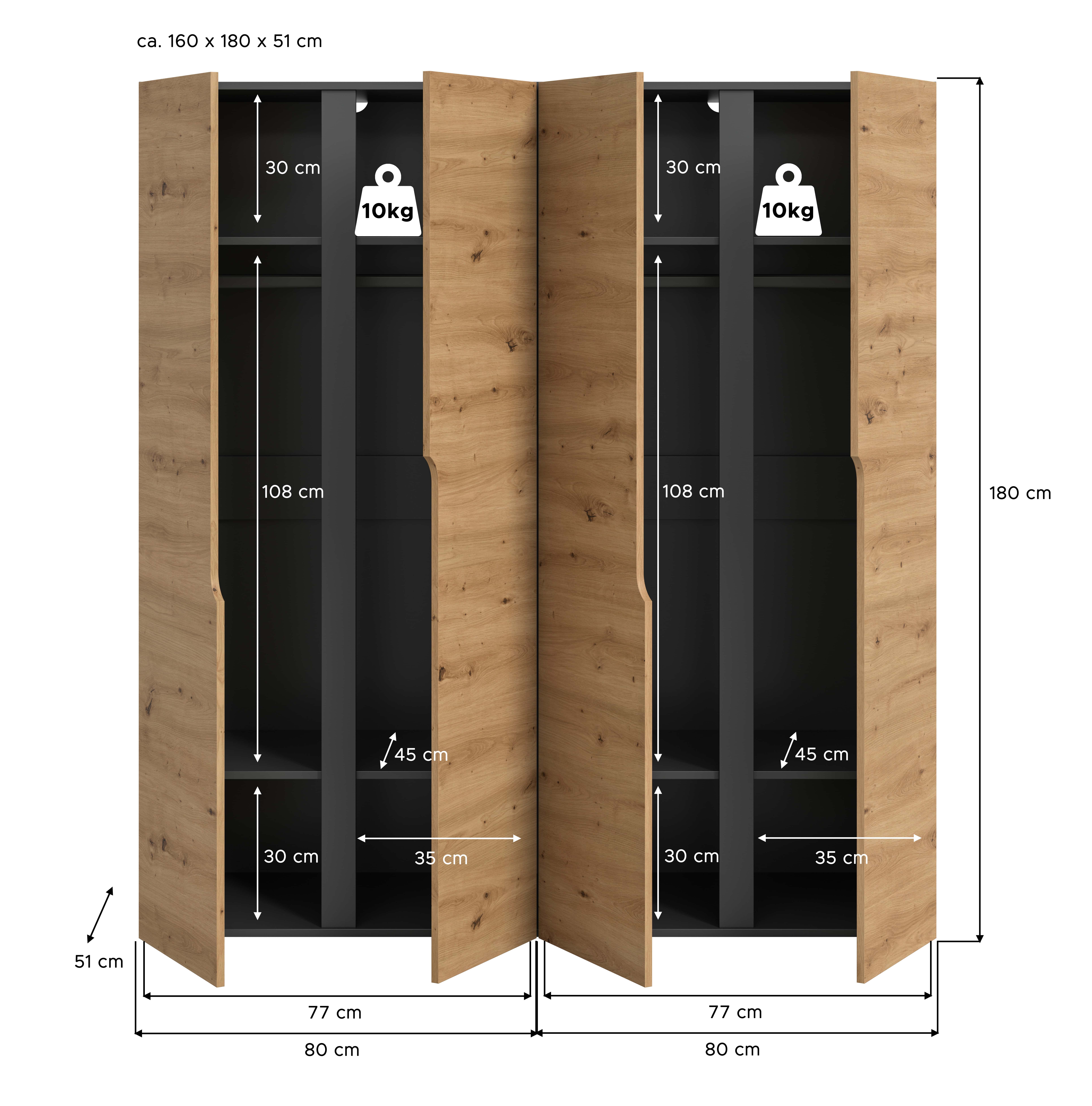 Anga Kleiderschrankkombination