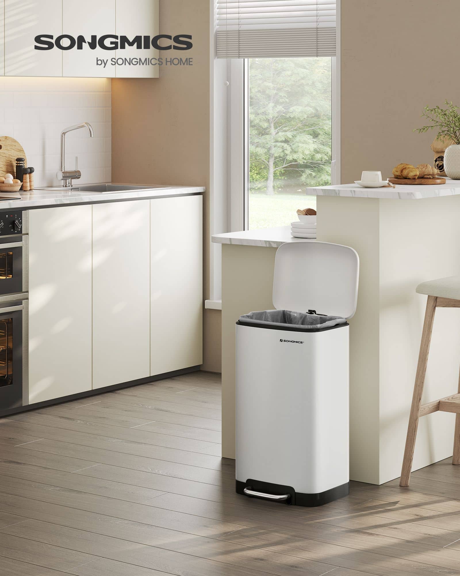 Mülleimer 30 L Weiß-LTB01W Mülleimer 30 L Weiß-LTB01W