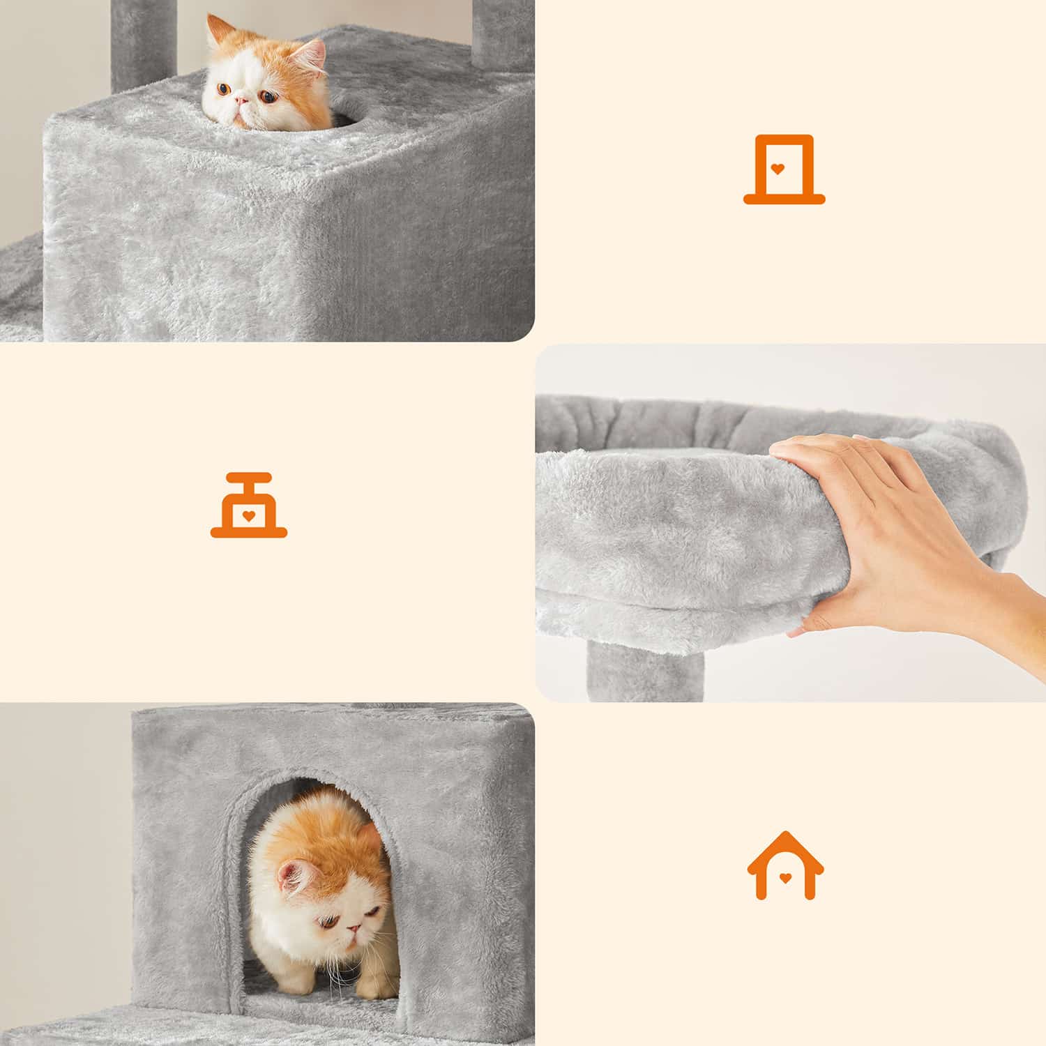 Kratzbaum 135 cm mit Plattformen-B34PCT162W01 Kratzbaum 135 cm mit Plattformen-B34PCT162W01