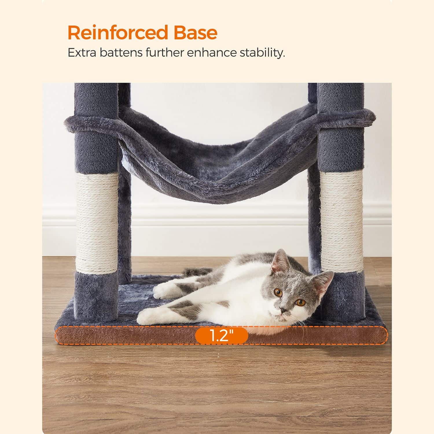 Kratzbaum 143 cm mit Hängematte-B34PCT161G01 Kratzbaum 143 cm mit Hängematte-B34PCT161G01