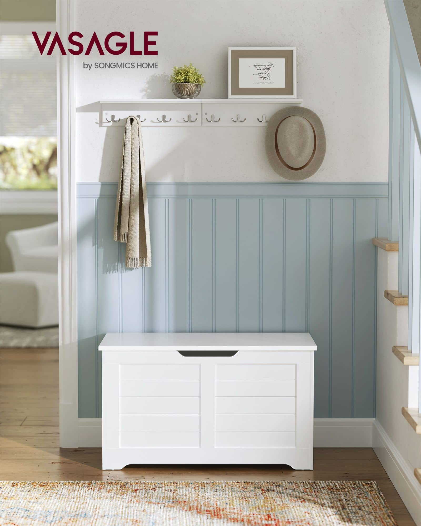 Sitzbank mit Stauraum Vintage-Stil vintagebraun-LSB063T14 Sitzbank mit Stauraum Vintage-Stil vintagebraun-LSB063T14