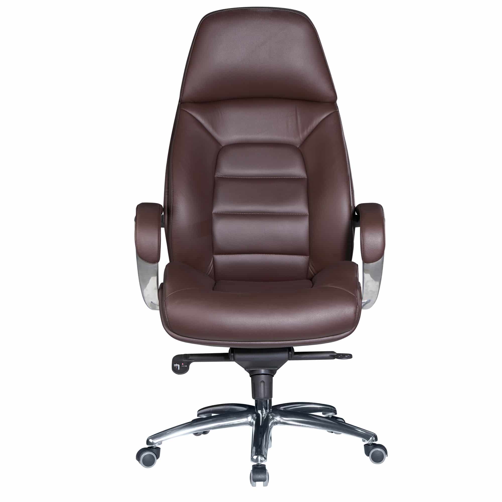 59474-Amstlye-Buerostuhl-Leder-braun-SPM1-437-SPM1-437_7 Designer Bürostuhl Bezug Echtleder Braun Schreibtischstuhl bis 120 kg