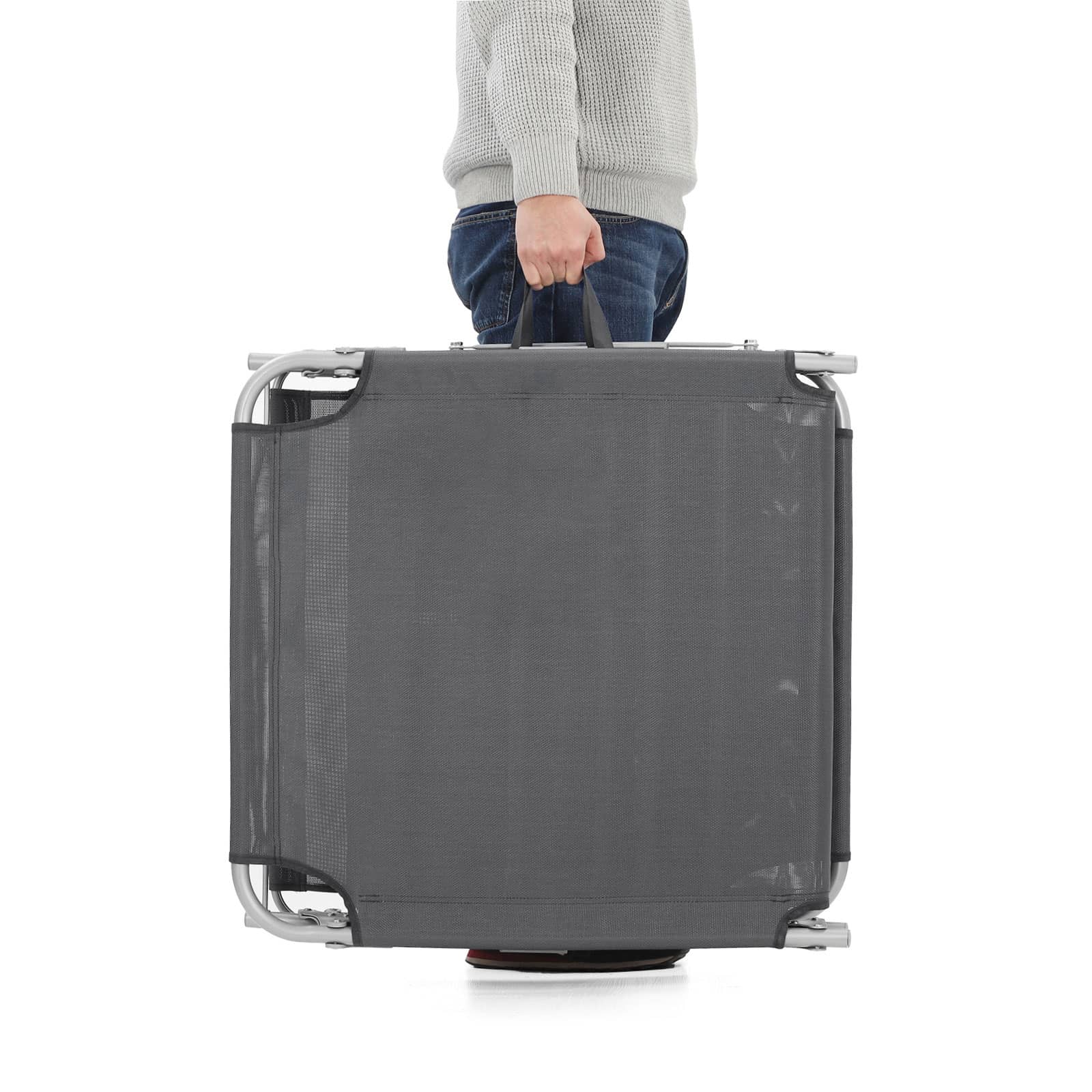 Gartenliege mit Blende Rauchgrau-B34GCB22GYV2 Gartenliege mit Blende Rauchgrau-B34GCB22GYV2