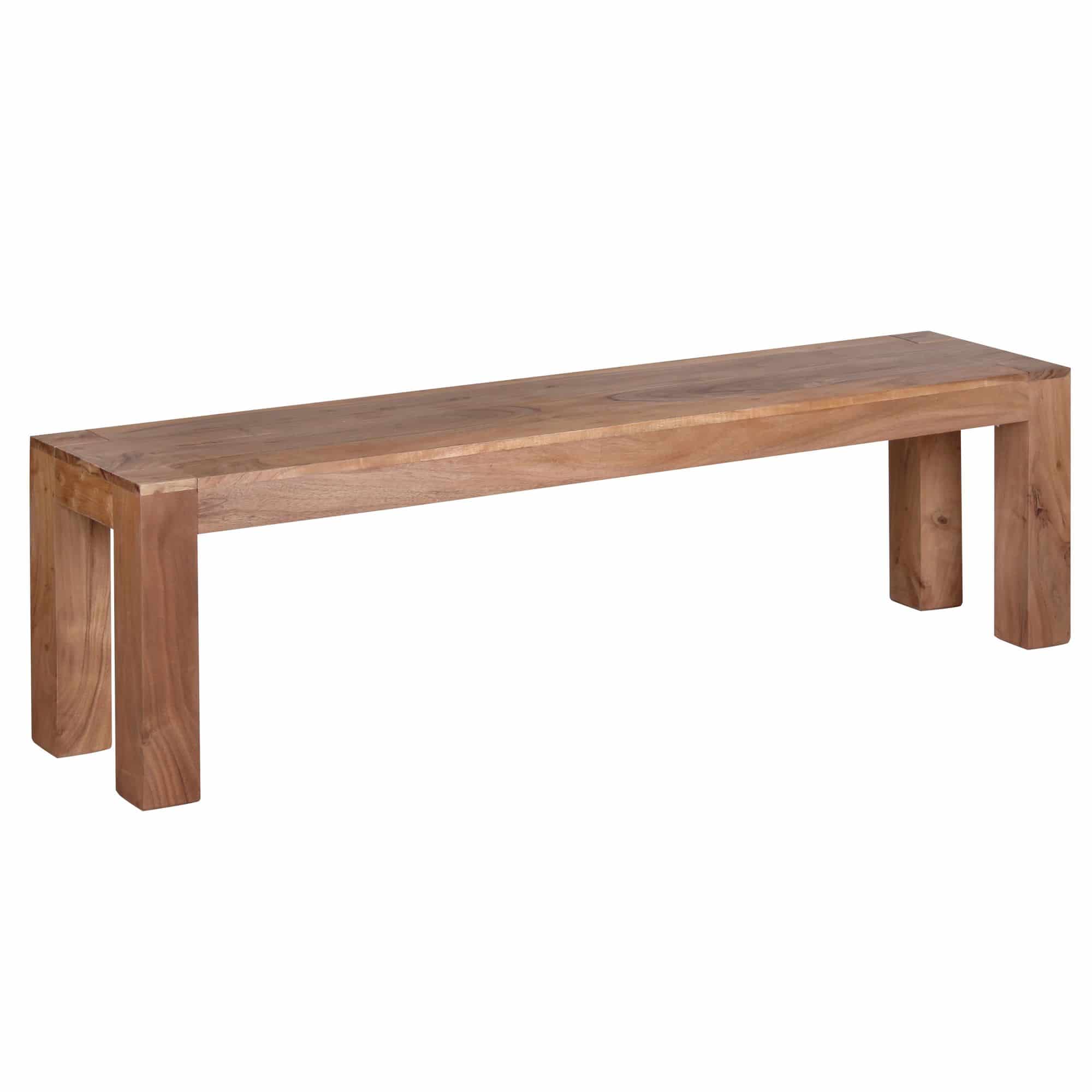 Esszimmer Sitzbank MUMBAI Massiv-Holz Akazie 160 x 45 x 35 cm Holz-Bank Natur-Produkt Küchenbank im Landhaus-Stil Esszimmer Sitzbank MUMBAI Massiv-Holz Akazie 160 x 45 x 35 cm Holz-Bank Natur-Produkt Küchenbank im Landhaus-Stil
