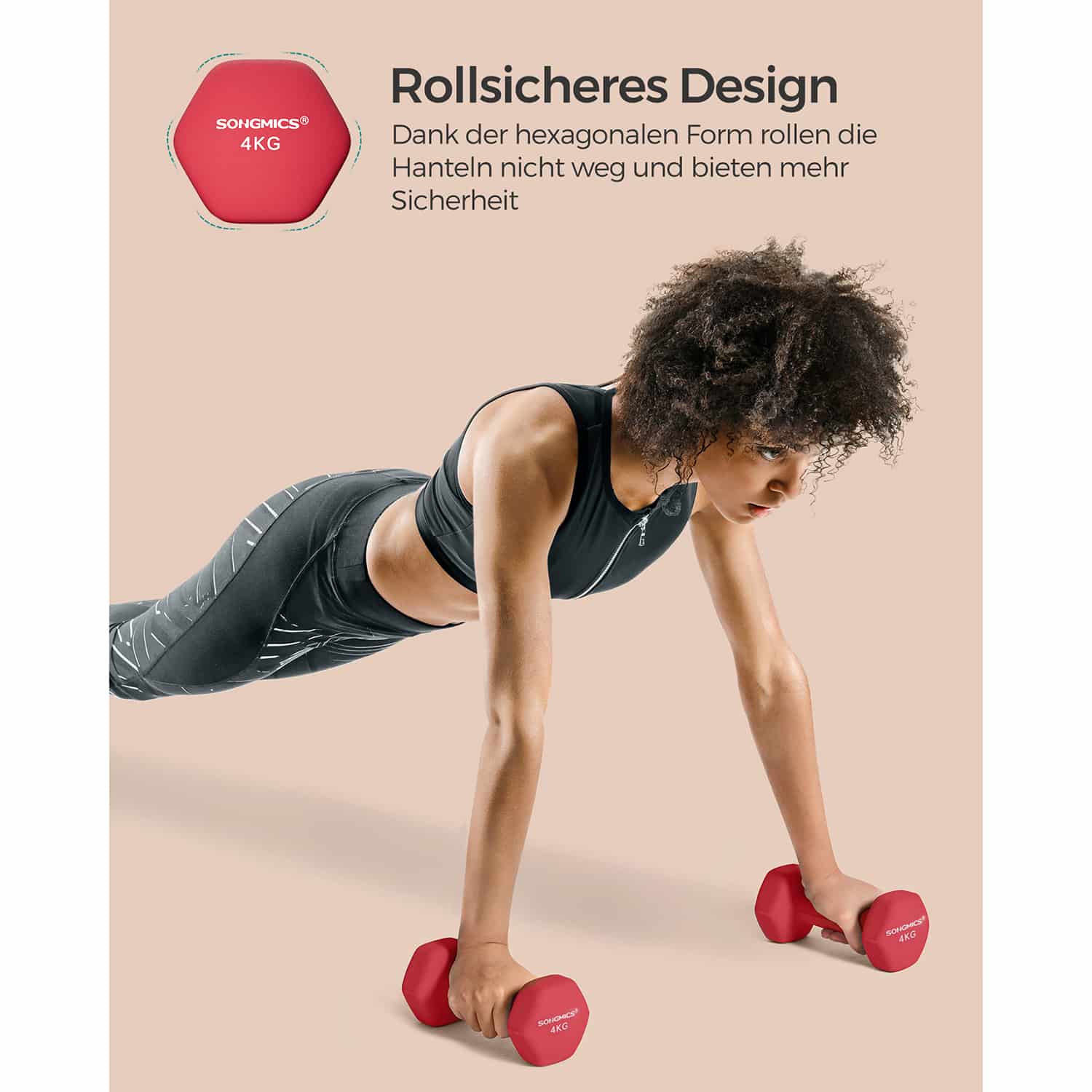 Kurzhanteln 2er-Set magentarot