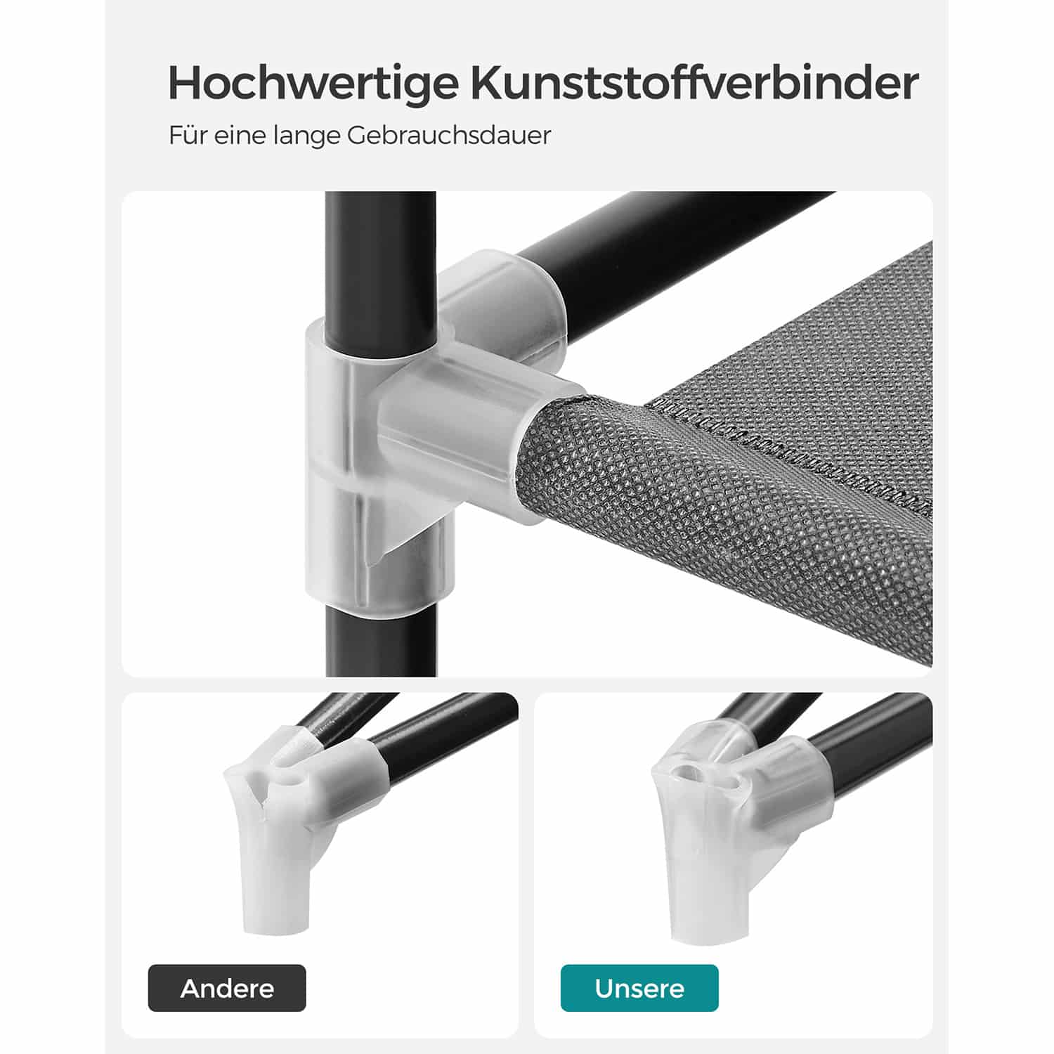 Stoffschrank mit 4 Kleiderstangen und 4 Seitentaschen-RYG094G02 Stoffschrank mit 4 Kleiderstangen und 4 Seitentaschen-RYG094G02