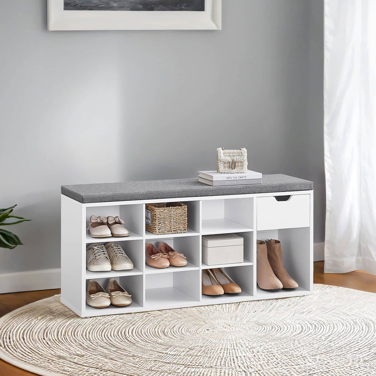 Schuhbank mit offenen Fächern Schuhbank mit offenen Fächern