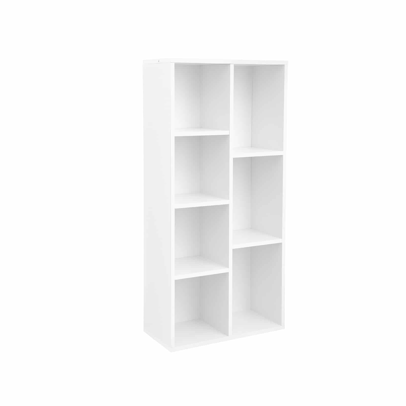 Wooden-7-Grid-Bookcase-LBC27WT-1CgdCh7XR7yQP7 Schlichtes Bücherregal 7 Fächer Weiß