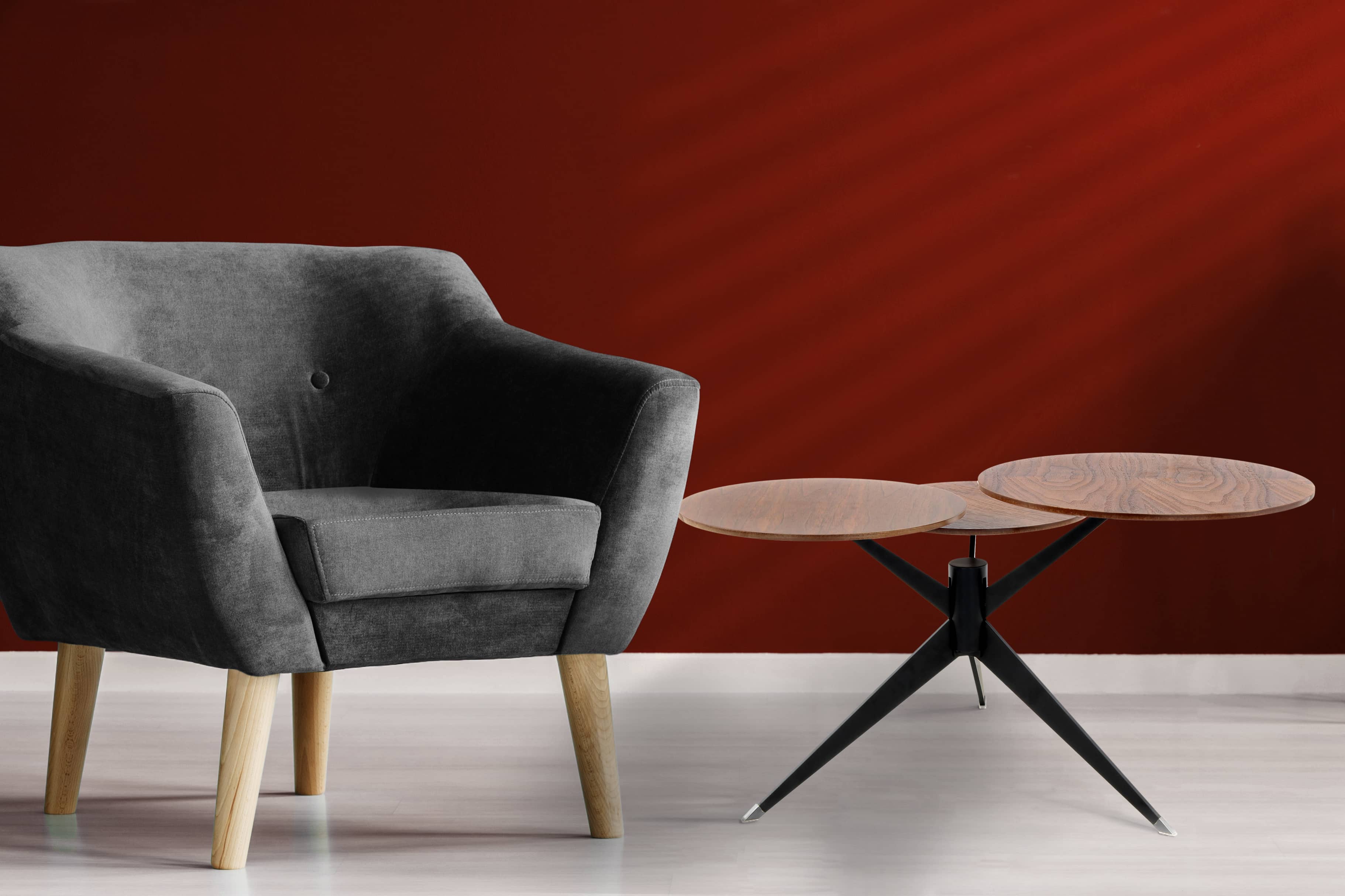 Beistelltisch Triplet 110 Braun / Schwarz Beistelltisch Triplet 110 Braun / Schwarz
