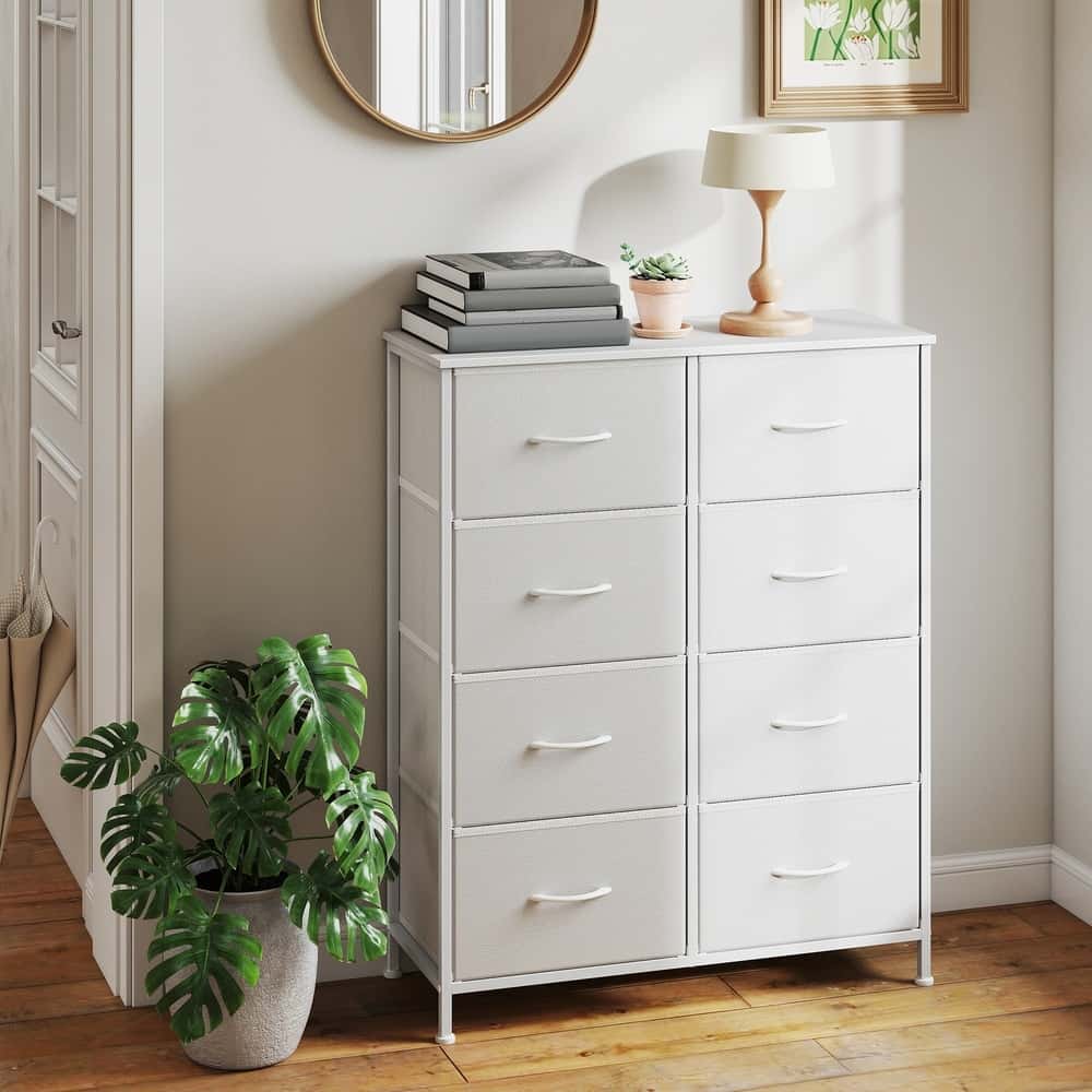 Kommode, Schrank, 8 Stoffschubladen