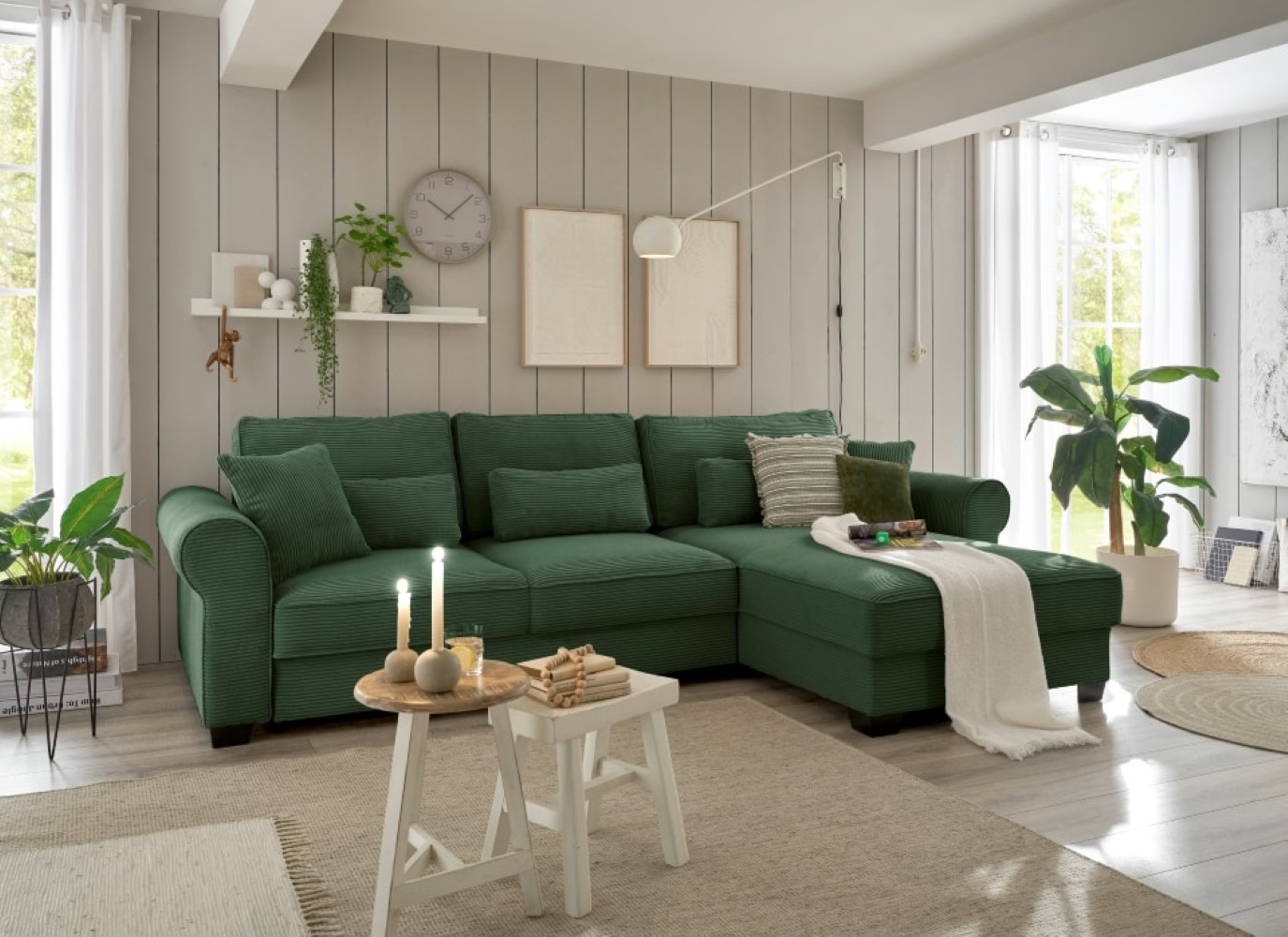 Ecksofa Angelina - Schlafsofa mit Bettkasten und Nosagfederung in Breitcord - ED Exciting Design Ecksofa Angelina - Schlafsofa mit Bettkasten und Nosagfederung in Breitcord - ED Exciting Design
