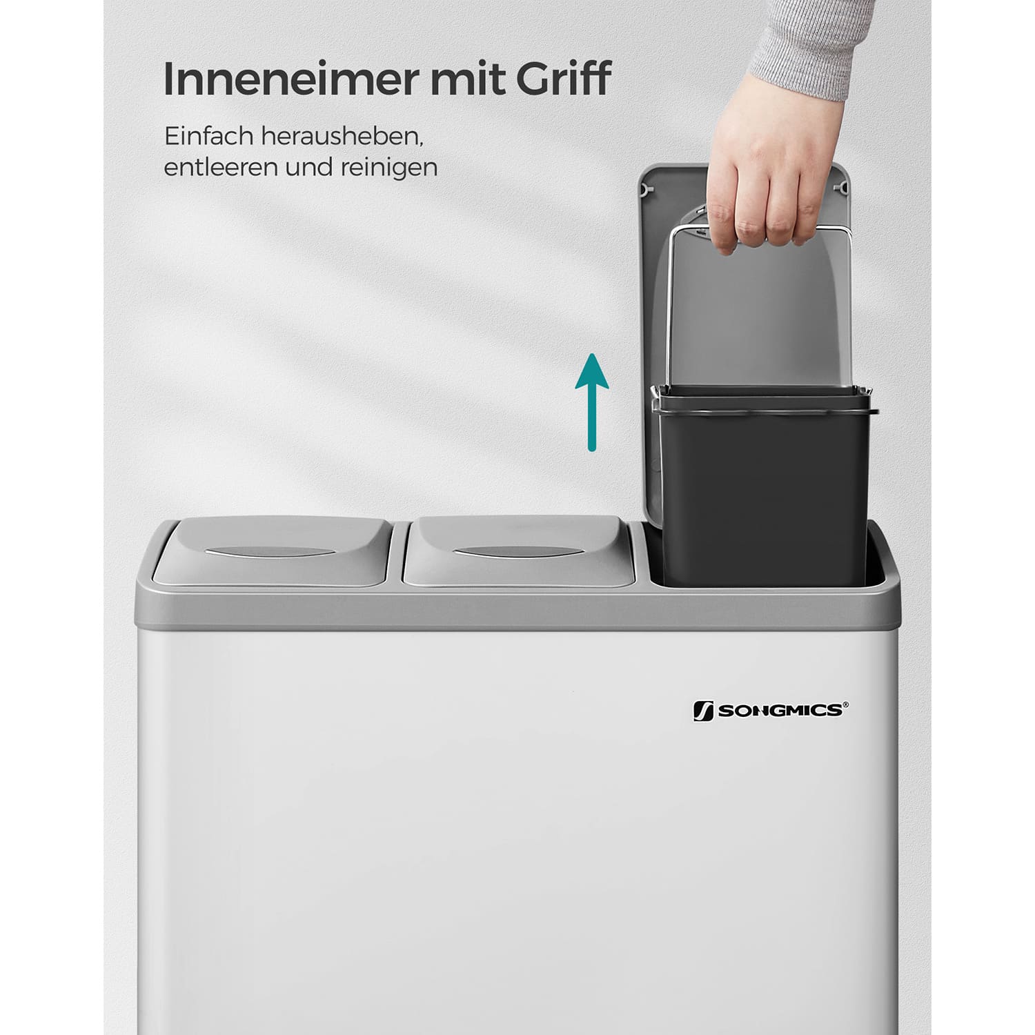 Mülleimer mit 3 Fächern-LTB24WT Mülleimer mit 3 Fächern-LTB24WT