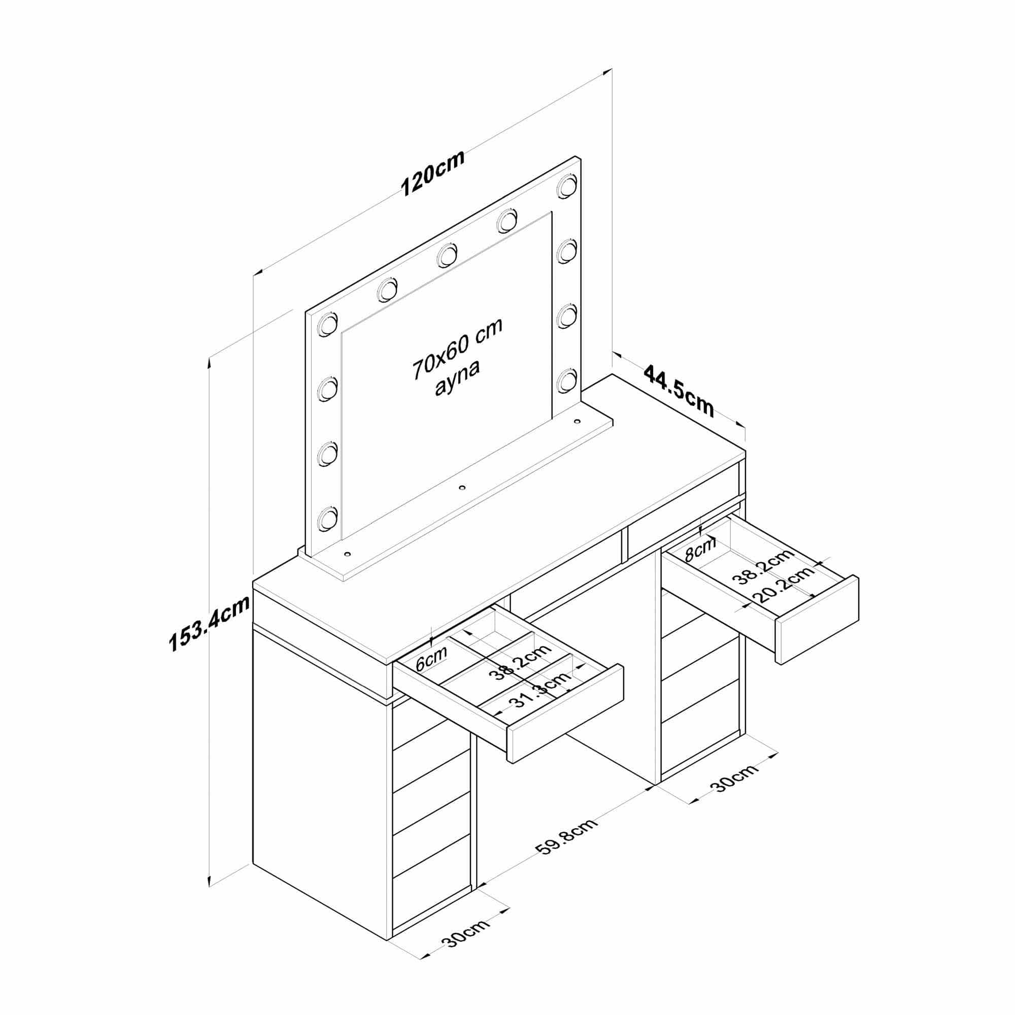 BJ119 - 2895 - Schminktisch BJ119 - 2895 - Schminktisch