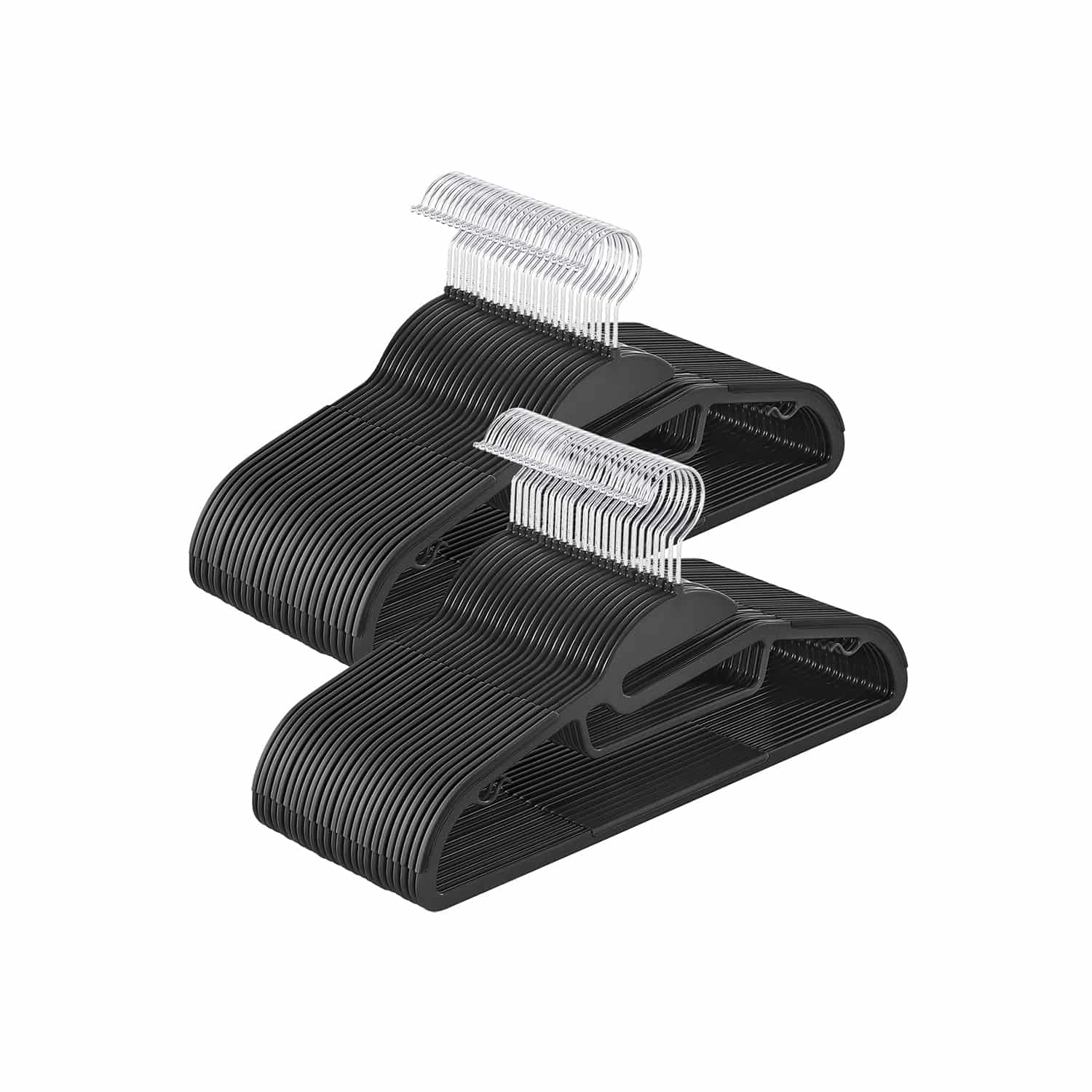 Kleiderbügel Kunststoff rutschfest platzsparend schwarz-CRP041B05 Kleiderbügel Kunststoff rutschfest platzsparend schwarz-CRP041B05