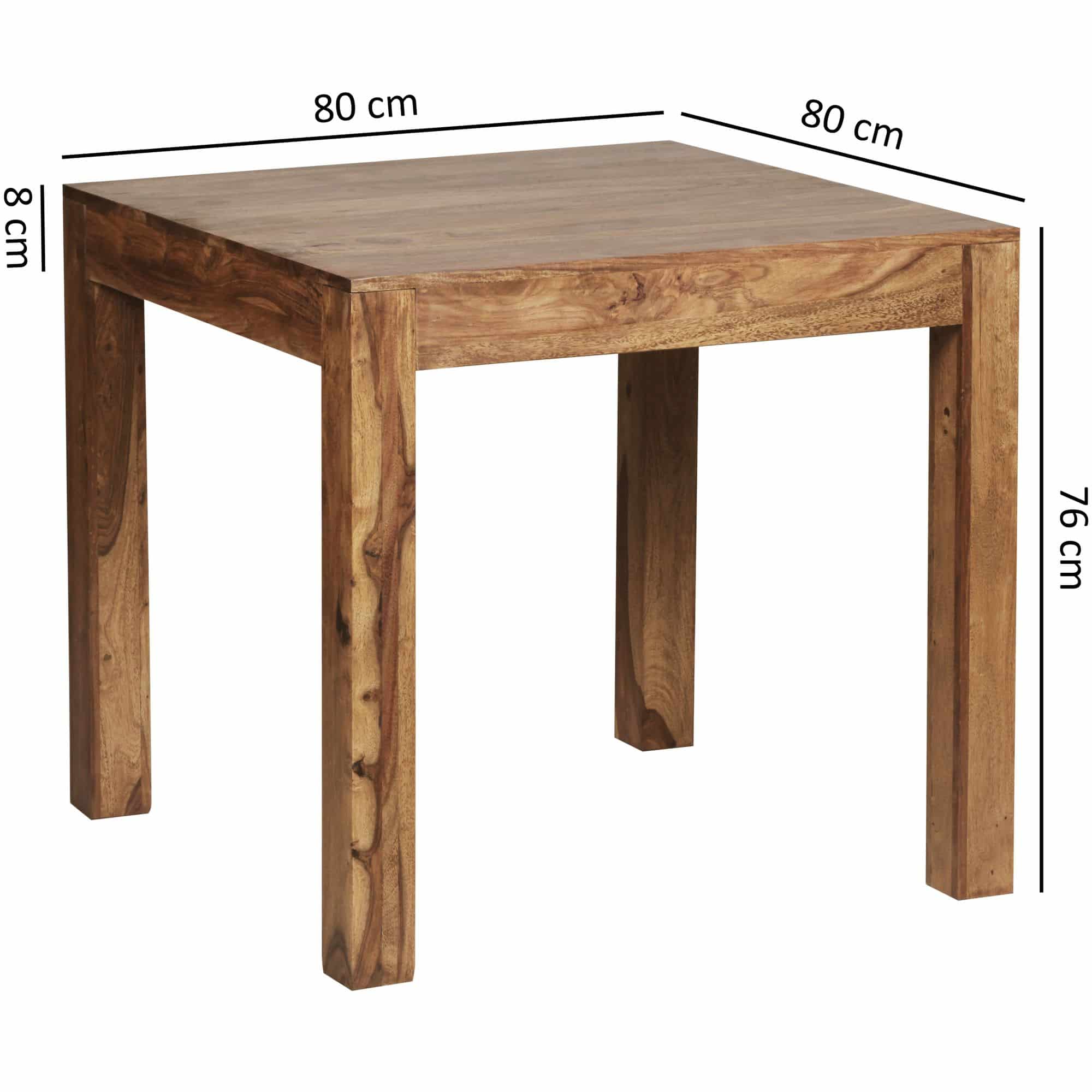 34329-WOHNLING-Esstisch-MUMBAI-Massivholz-Sheesha_2ul12dbT2BcV2C Esstisch MUMBAI Massivholz Sheesham 80 cm Esszimmer-Tisch Holztisch Design Küchentisch Landhaus-Stil dunkel-braun