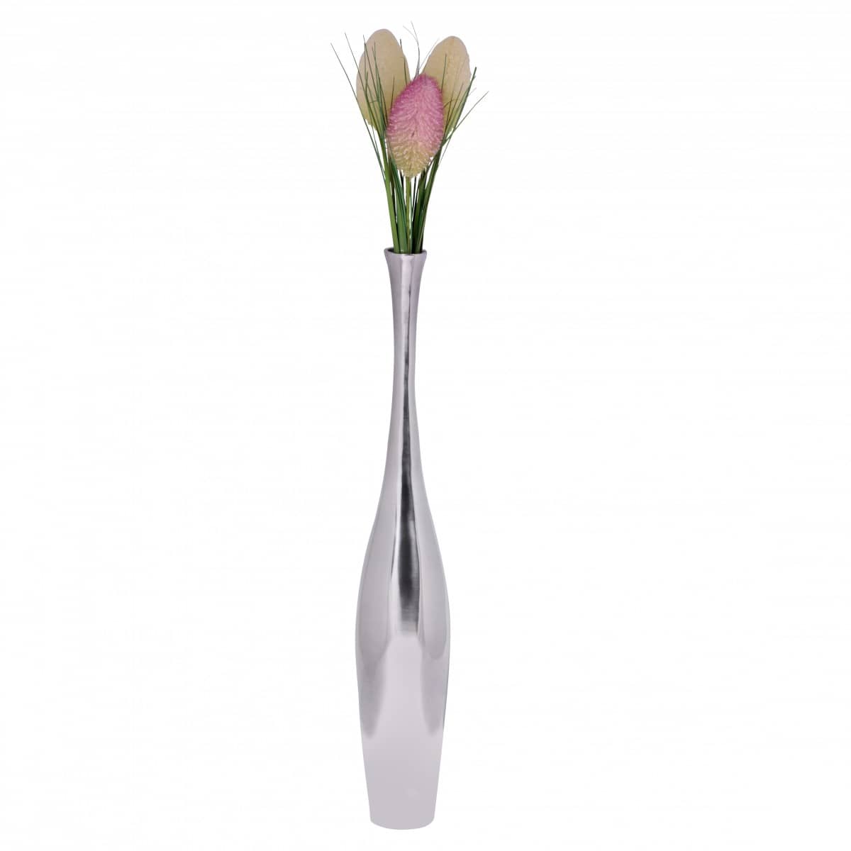 41670-WOHNLING-Deko-Vase-Bottle-S-WL1-919-WL1-919aL7xUt0qBv0V3 Deko Vase groß BOTTLE S Aluminium modern mit 1 Öffnung in Silber