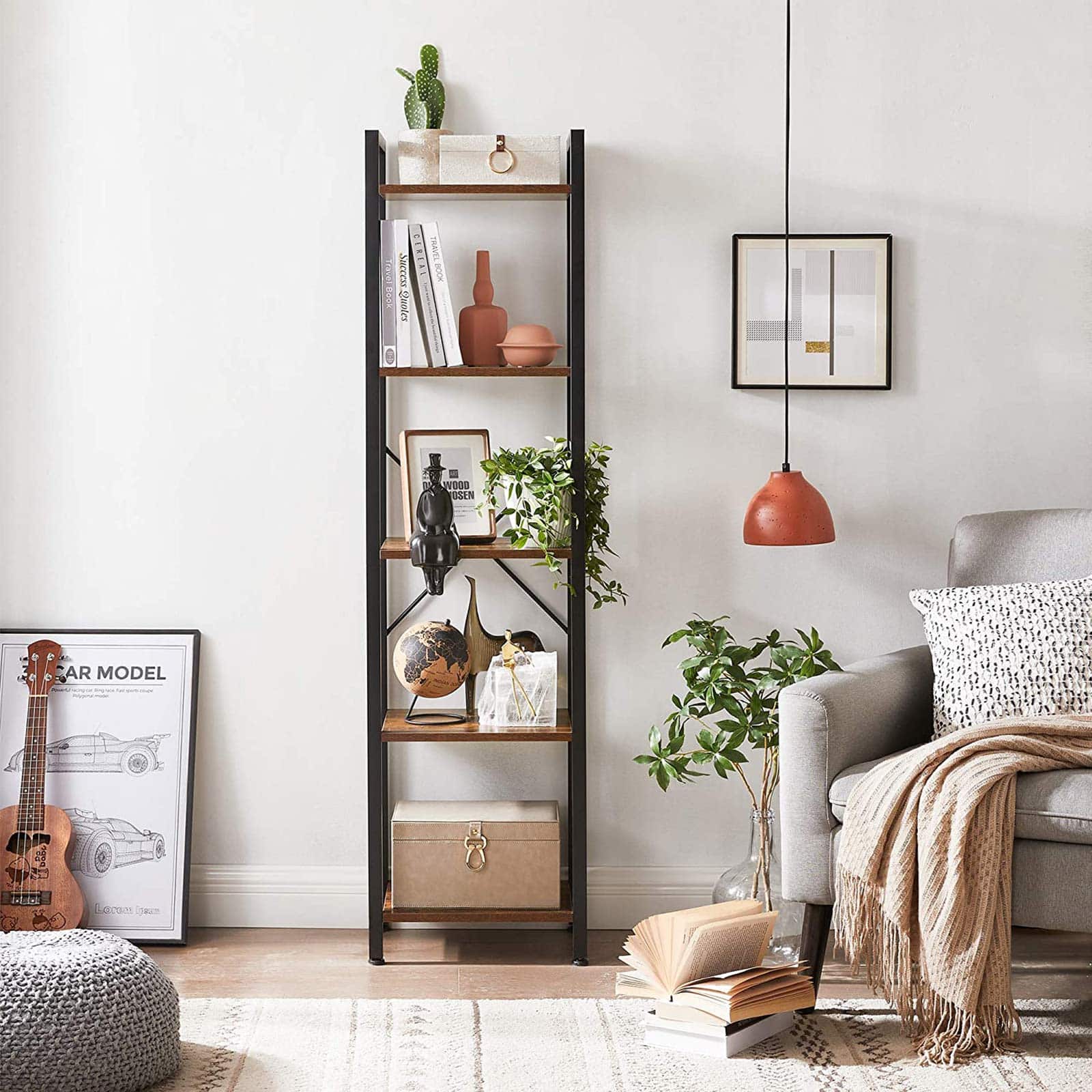 Bücherregal mit 5 Regalebenen Bücherregal mit 5 Regalebenen