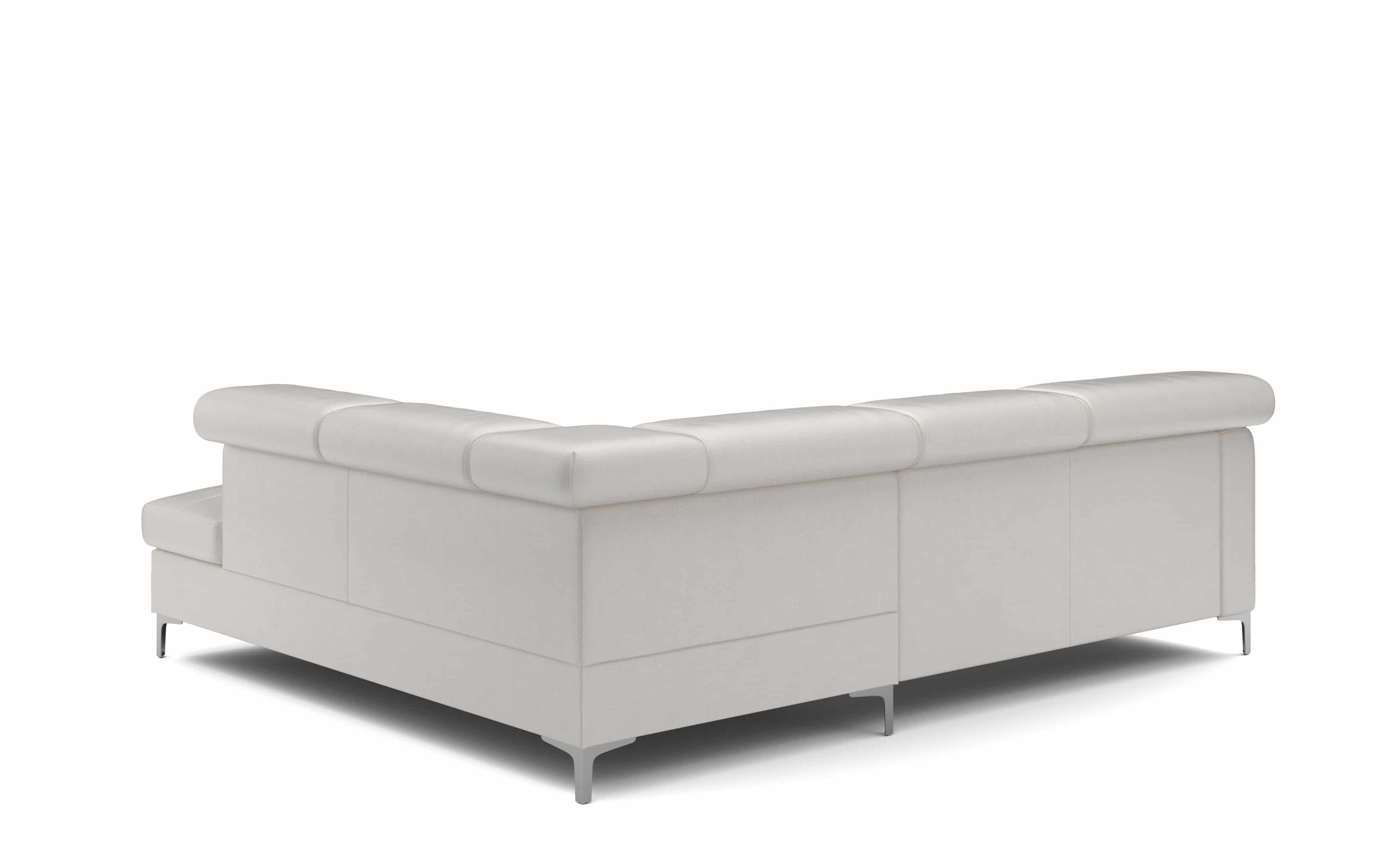 Echtleder Ecksofa Sammy mit Schlaffunktion & Bettkasten - Cotta