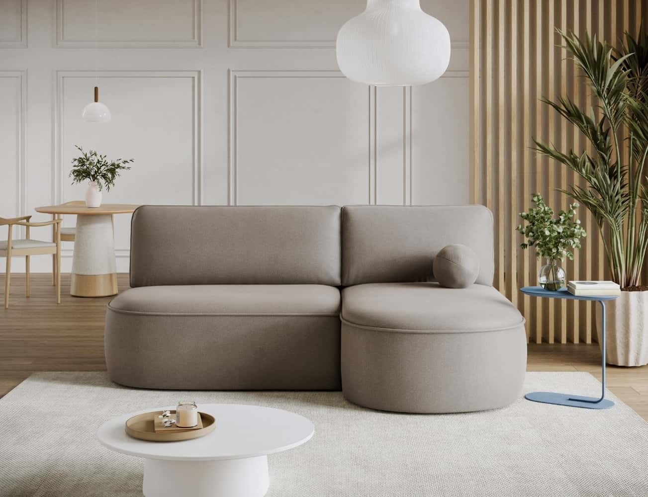 Ecksofa Livosa Beige mit Schlaffunktion & Bettkasten | Eltap | Sola Ecksofa Livosa Beige mit Schlaffunktion & Bettkasten | Eltap | Sola