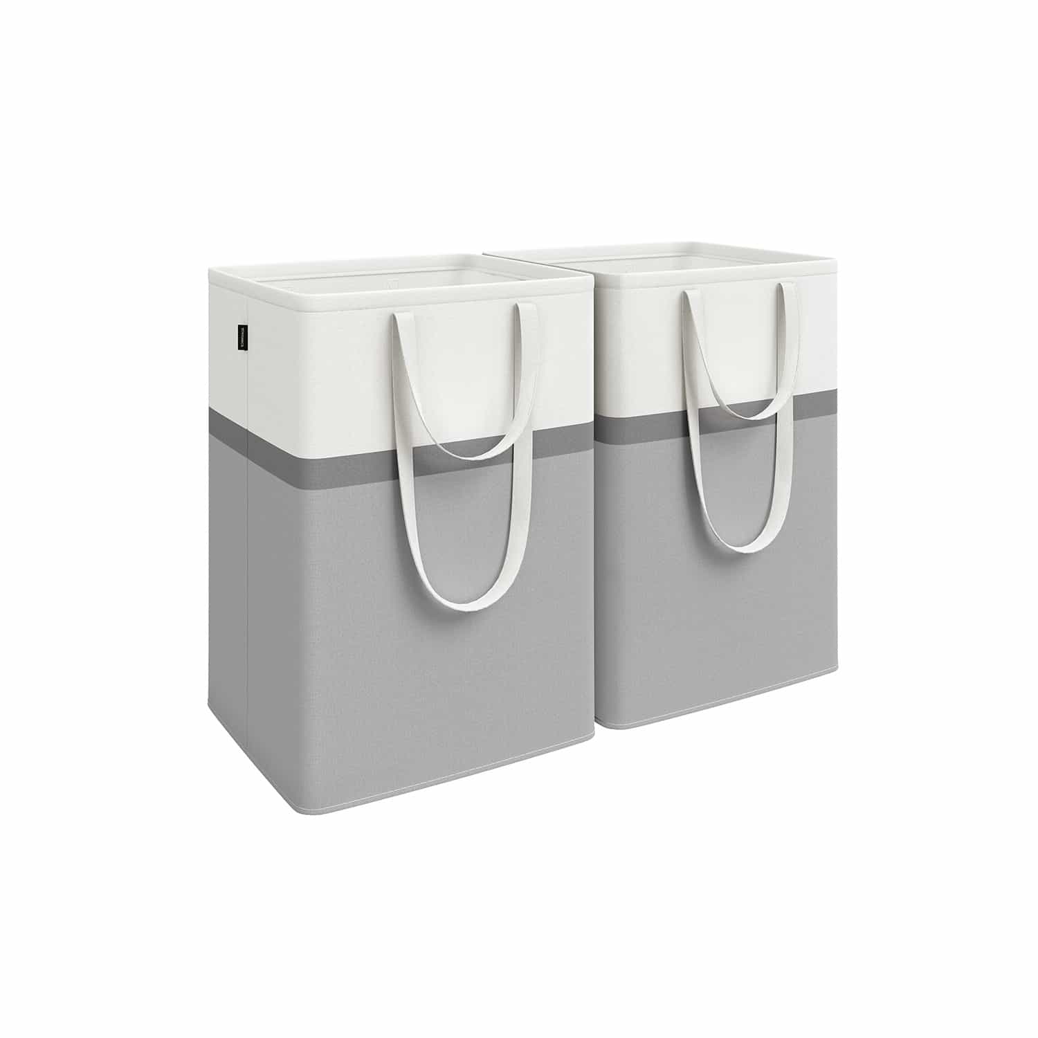 Wäschekorb 2er Set 110 L mit Griffen taubengrau Wäschekorb 2er Set 110 L mit Griffen taubengrau