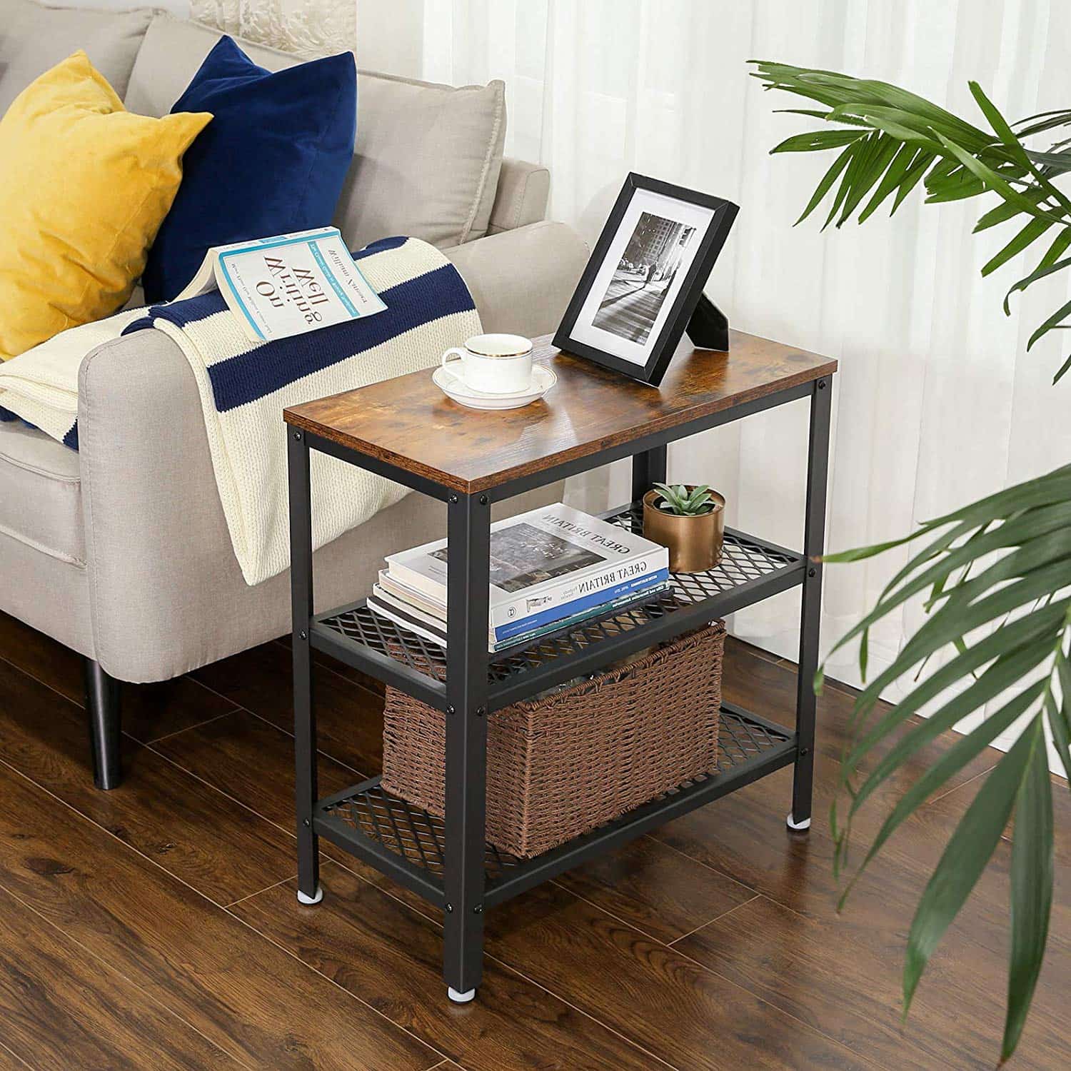 Double-Shelves-Side-Table-LET33BX-3Hy3IjyQ5STxGS Schmaler Beistelltisch Industrie-Design
