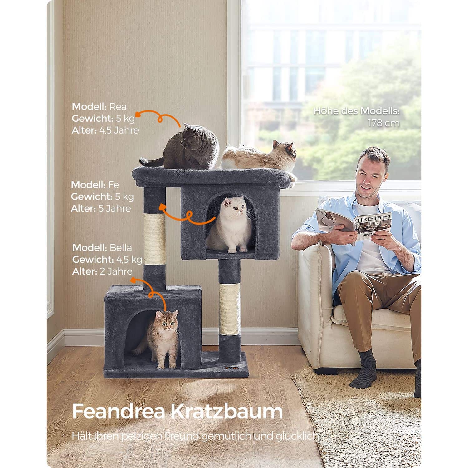 Katzenhaus für extra große Katzen-PCT614G01 Katzenhaus für extra große Katzen-PCT614G01