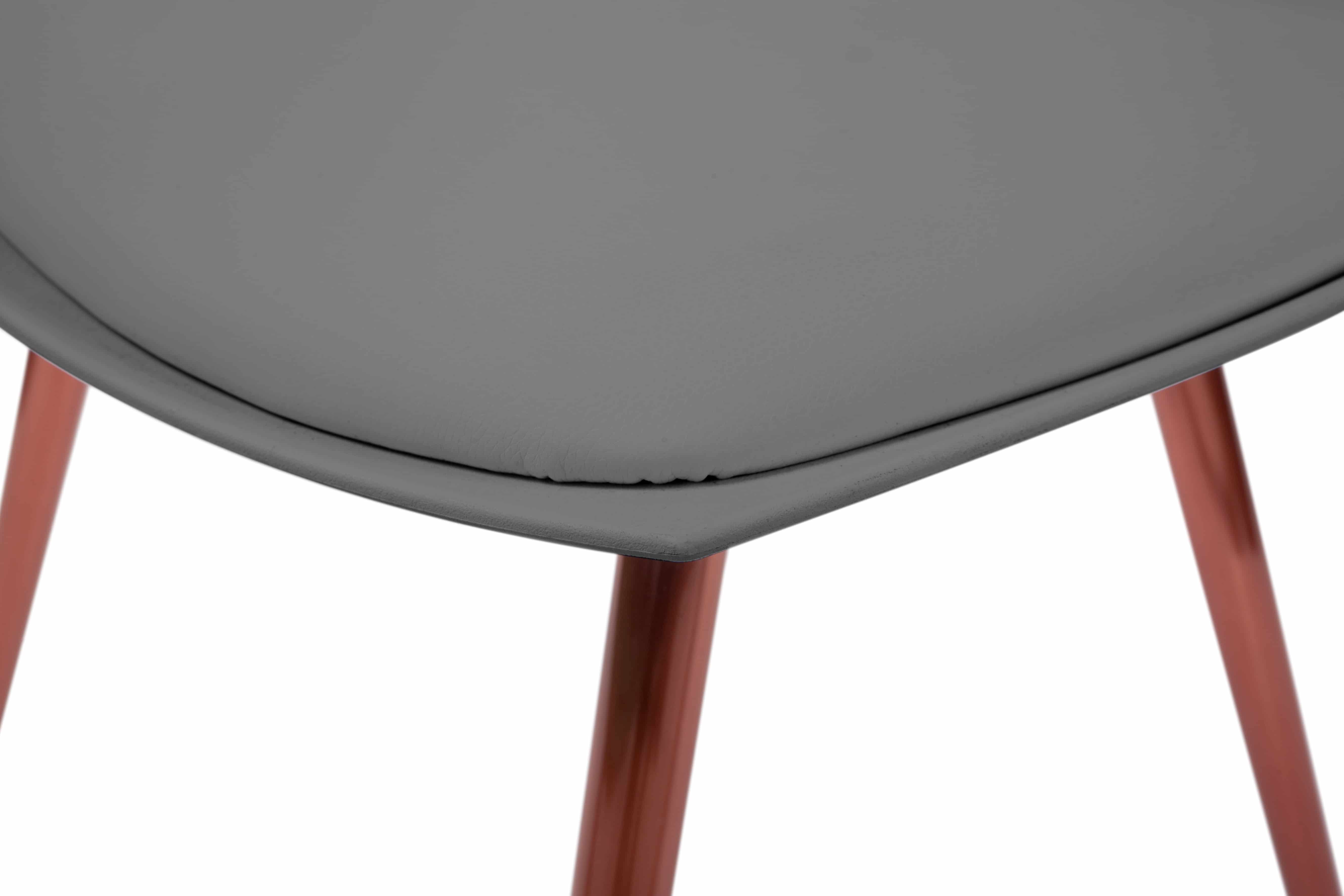 Stuhl Dakota 310 4er-Set Grau / Kupfer Stuhl Dakota 310 4er-Set Grau / Kupfer