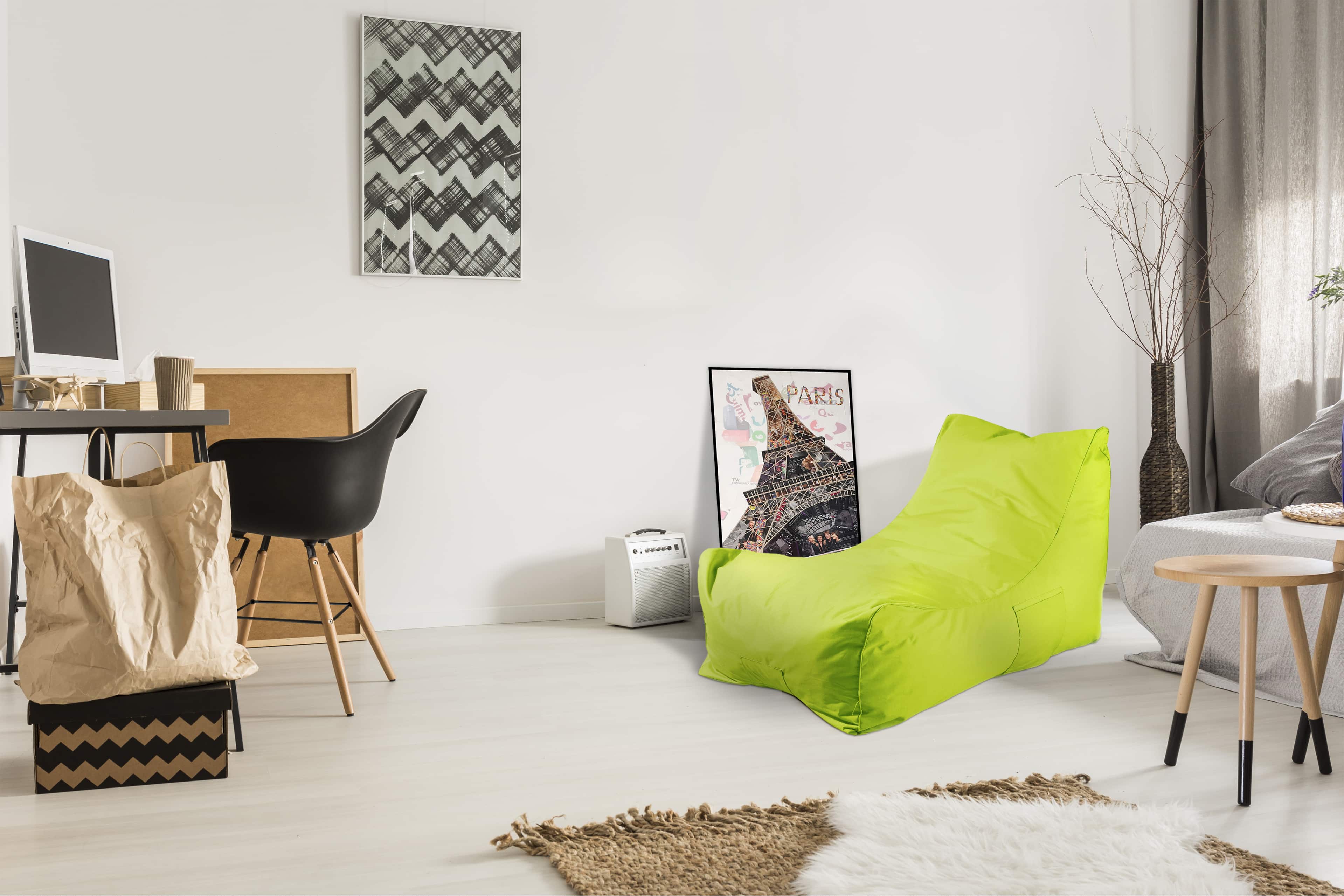 Gemütlicher Sitzsack mit Seitentasche – Bequemer Bodensitz für drinnen & draußen Gemütlicher Sitzsack mit Seitentasche – Bequemer Bodensitz für drinnen & draußen