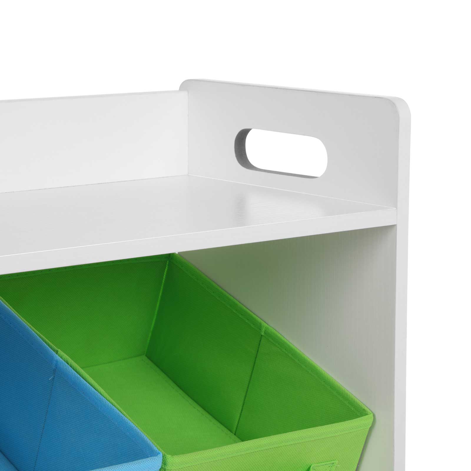 Kinderregal mit bunten Kisten-GKR31WT Kinderregal mit bunten Kisten-GKR31WT