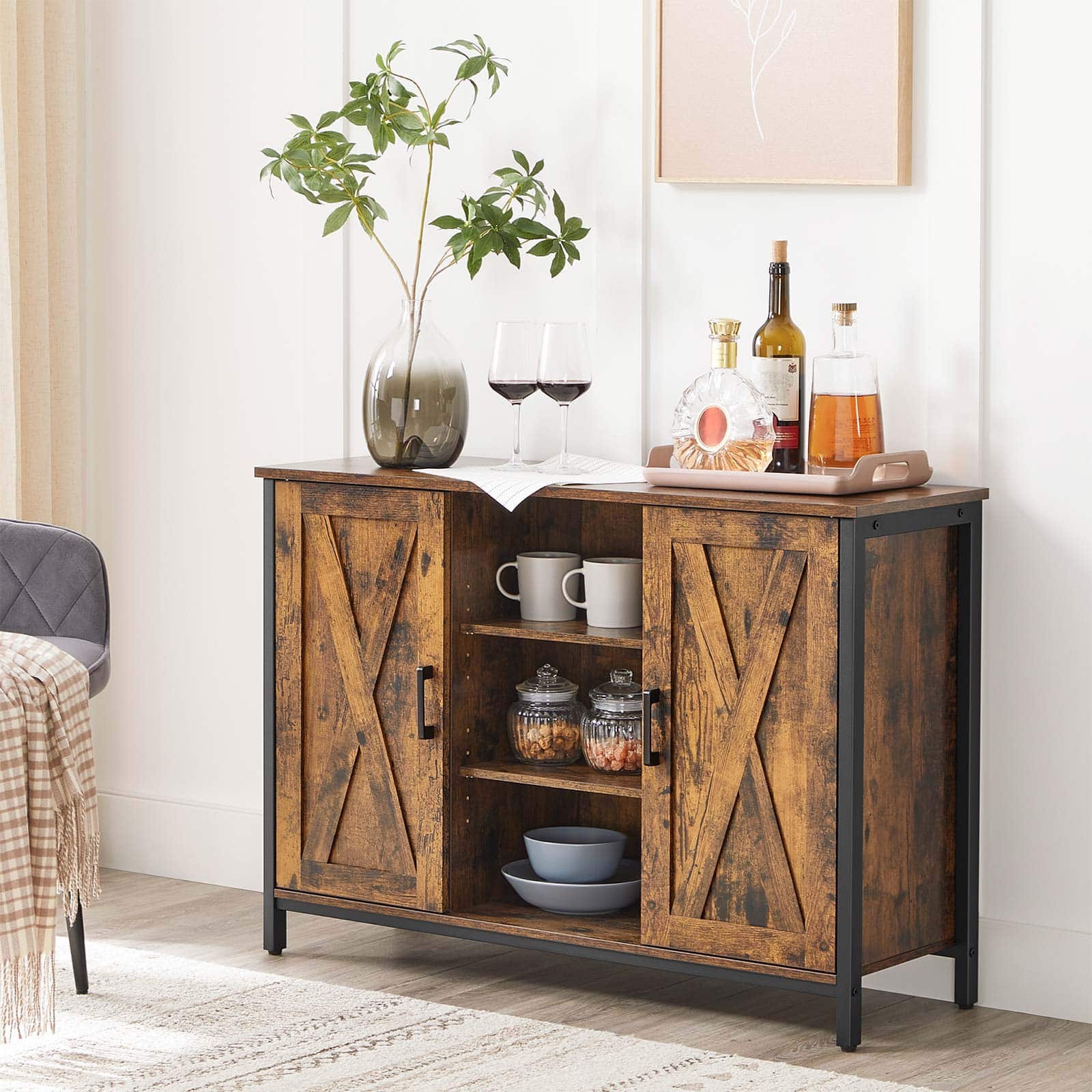 ULSC098B01-2mvWqjcPobfhdr VASAGLE Sideboard LSC098B01: Praktisches Möbelstück für Ihr Esszimmer