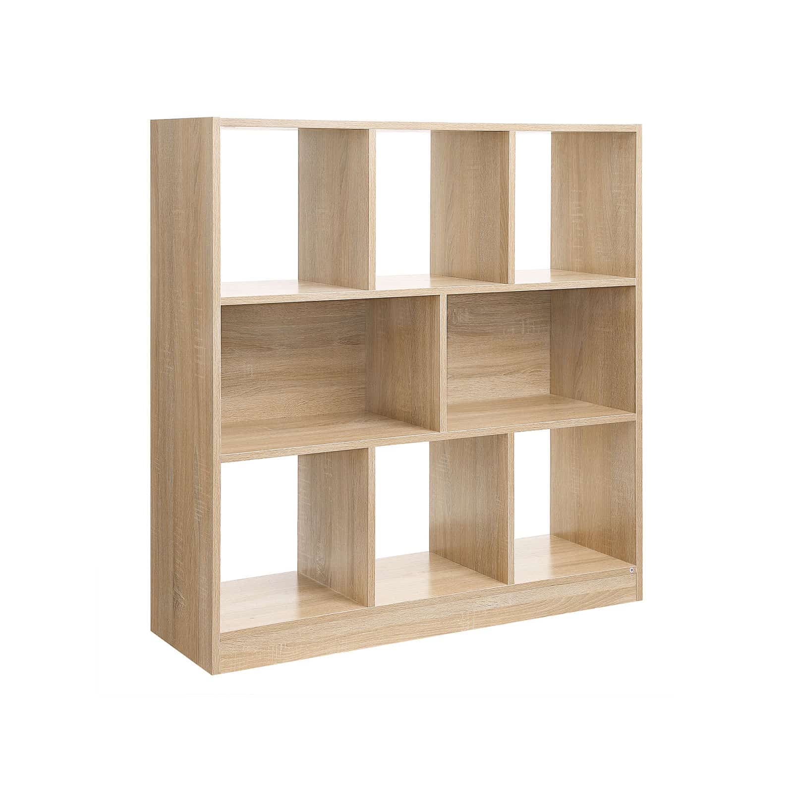 Buecherregal-8-Faecher-Holzoptik-LBC52NL-1bJhuTmDxuY5iN VASAGLE Eiche Bücherregal: Stilvolles Raumteiler Regal für Wohnzimmer, Schlafzimmer und Kinderzimmer - Modernes Standregal aus Holz mit hoher Belastbarkeit