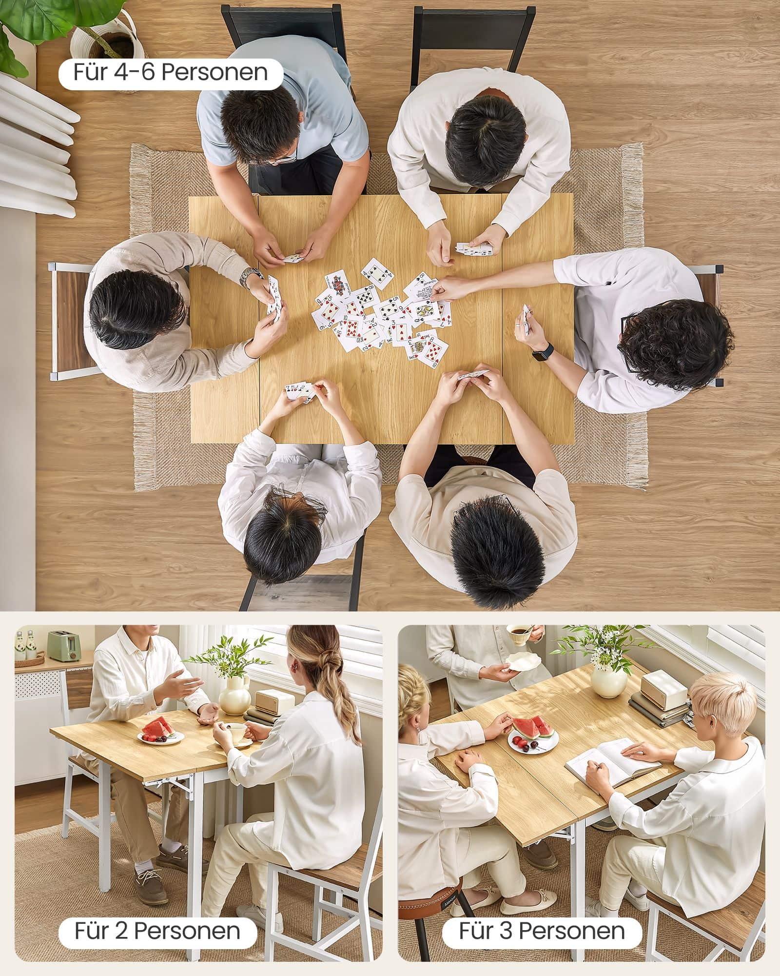 Esstisch für 2-4 Personen natureichenfarben-wolkenweiß Esstisch für 2-4 Personen natureichenfarben-wolkenweiß