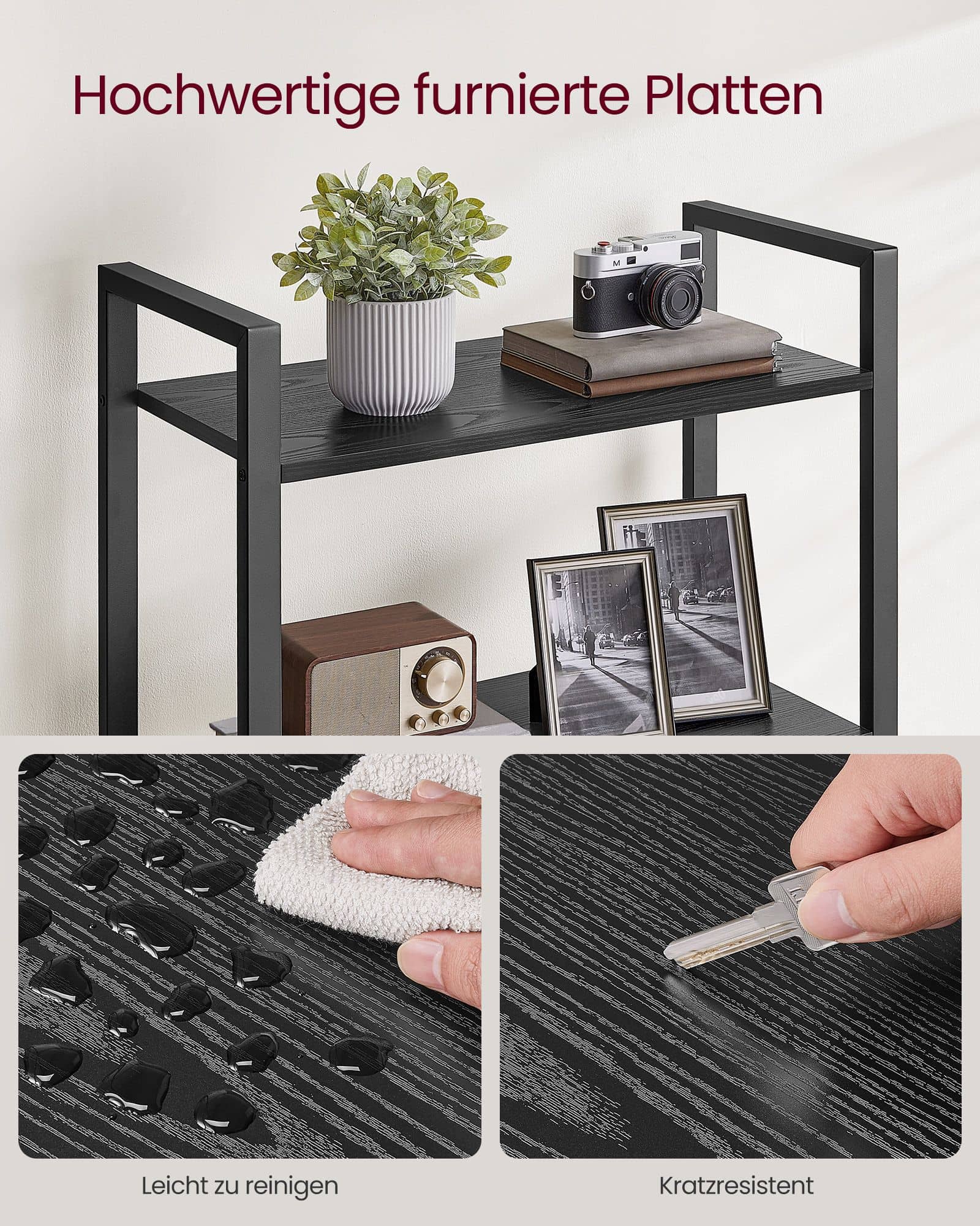 Regal mit 5 Ebenen und Stahlgestell