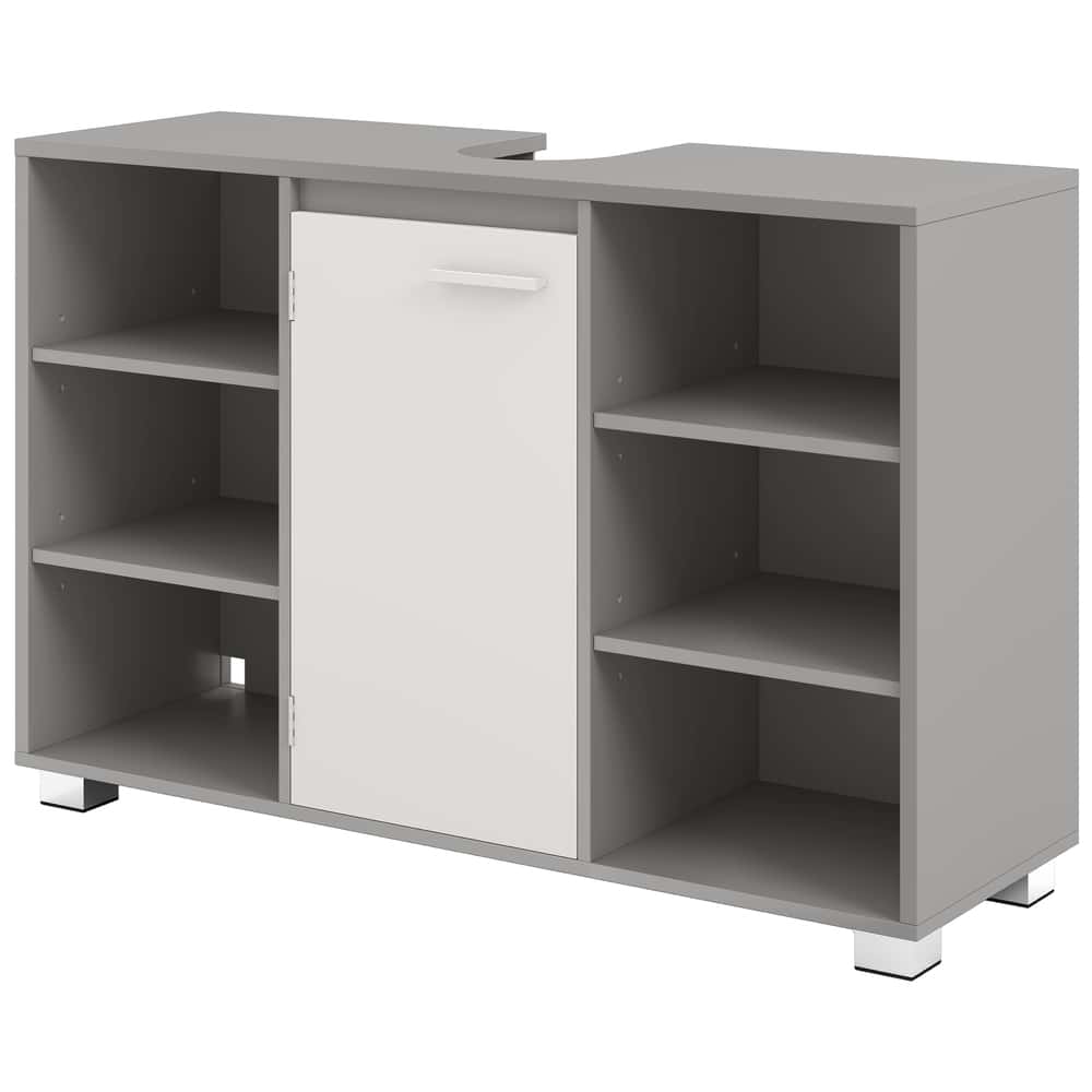Badezimmerschrank, Waschbeckenunterschrank, mit verstellbaren Ablagen und Füßen