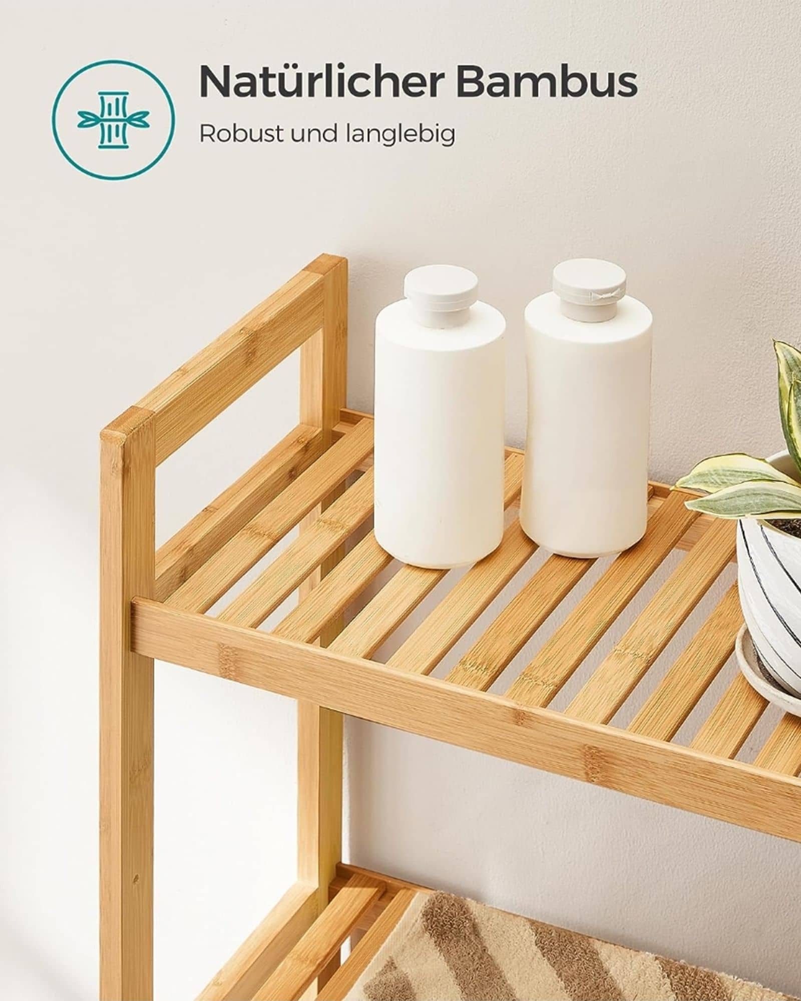 Toilettenregal 3-stöckig aus Bambus verstellbar naturfarben-BTS001N01 Toilettenregal 3-stöckig aus Bambus verstellbar naturfarben-BTS001N01