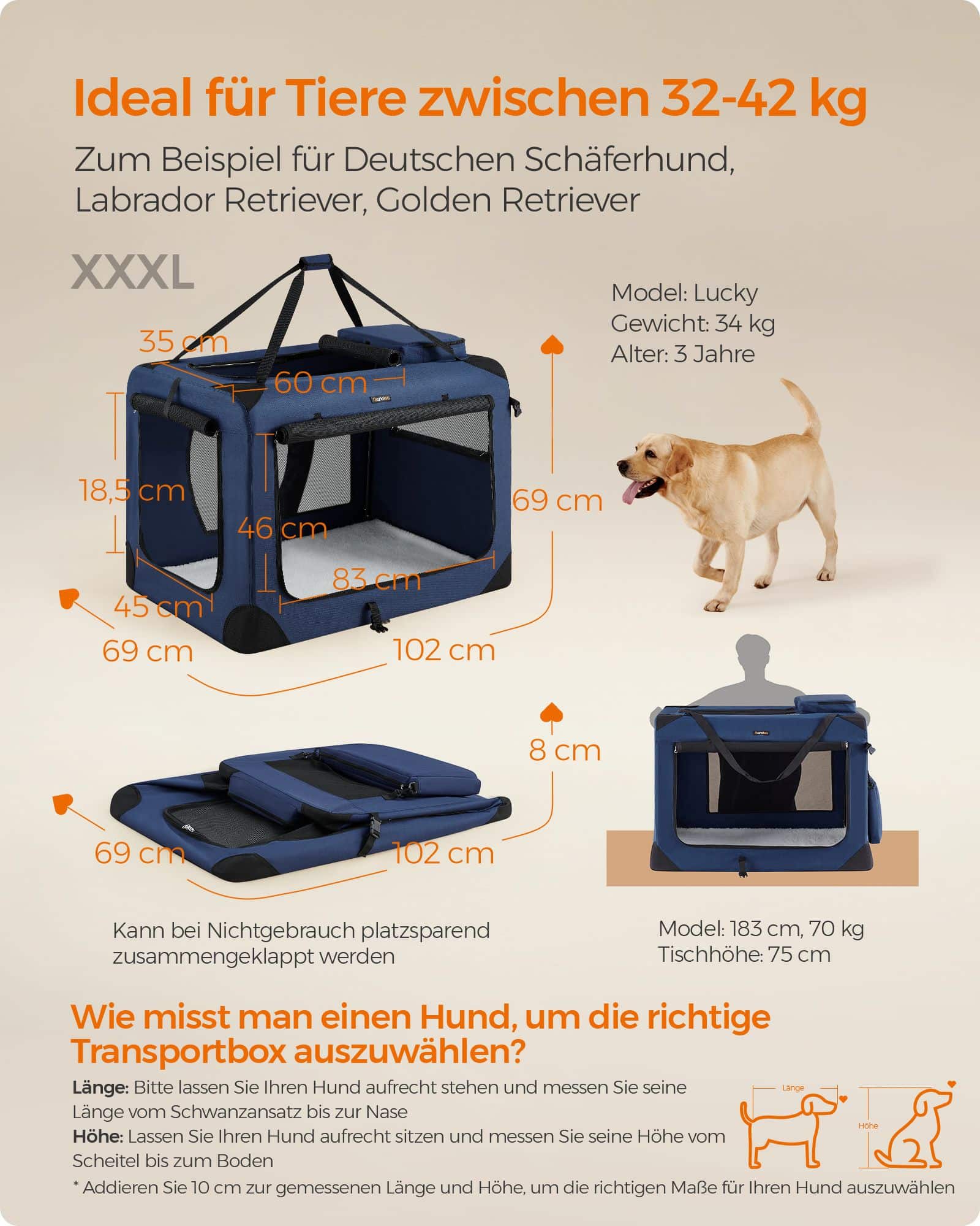 Hundebox faltbar Netzstoff Metallrahmen dunkelblau-PDC10Z Hundebox faltbar Netzstoff Metallrahmen dunkelblau-PDC10Z