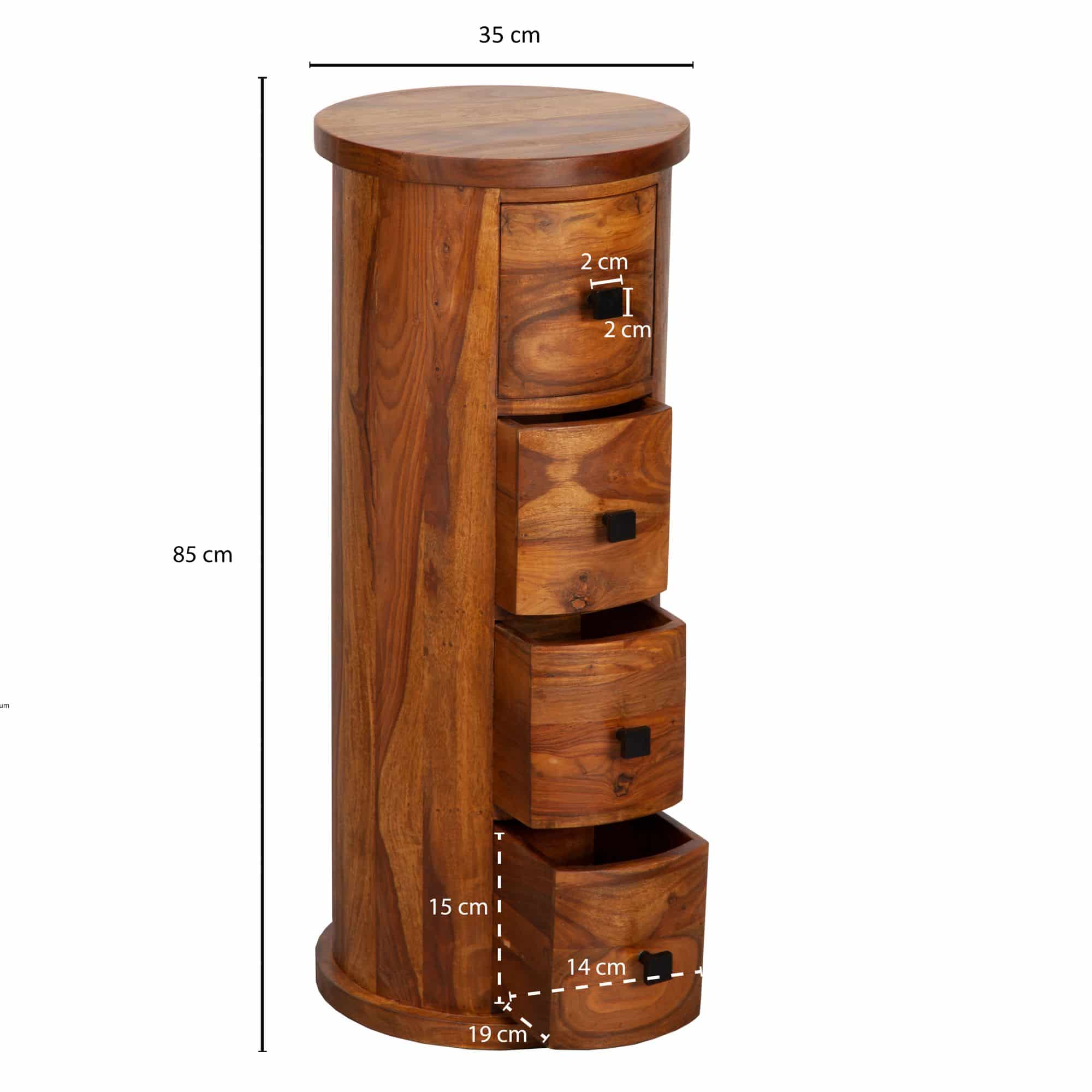 Design Sideboard Sheesham Massivholz 35x85x35 cm Design Sideboard Sheesham Massivholz 35x85x35 cm