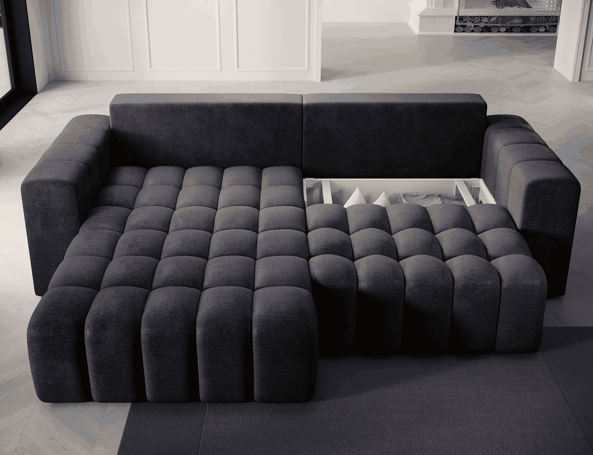 Bonett Ecksofa mit Schlaffunktion - Modernes Design und unvergleichlicher Komfort für Ihr Wohnzimmer